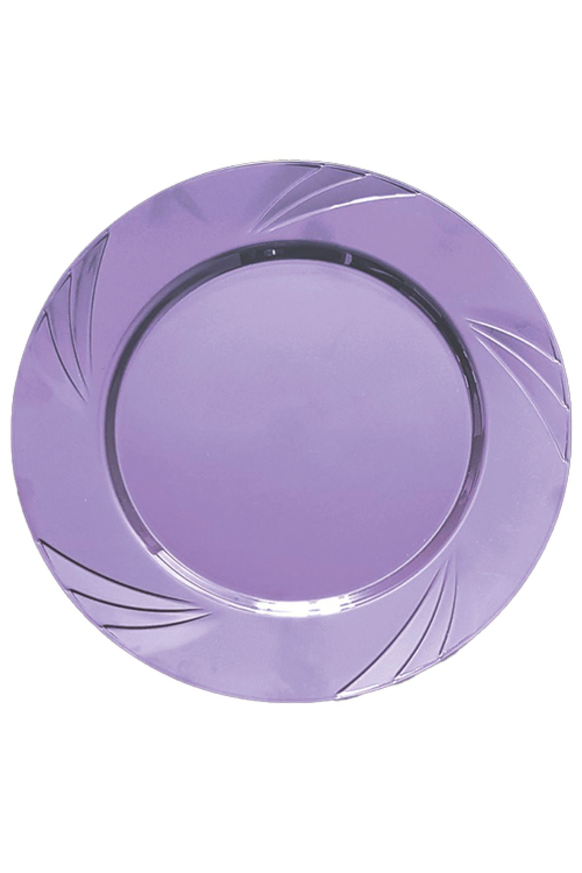 KOLİTÜRK Lila 22,5 cm 9″ inç Parti Tabağı 6'lı Paket - Koli İçi 24 Paket