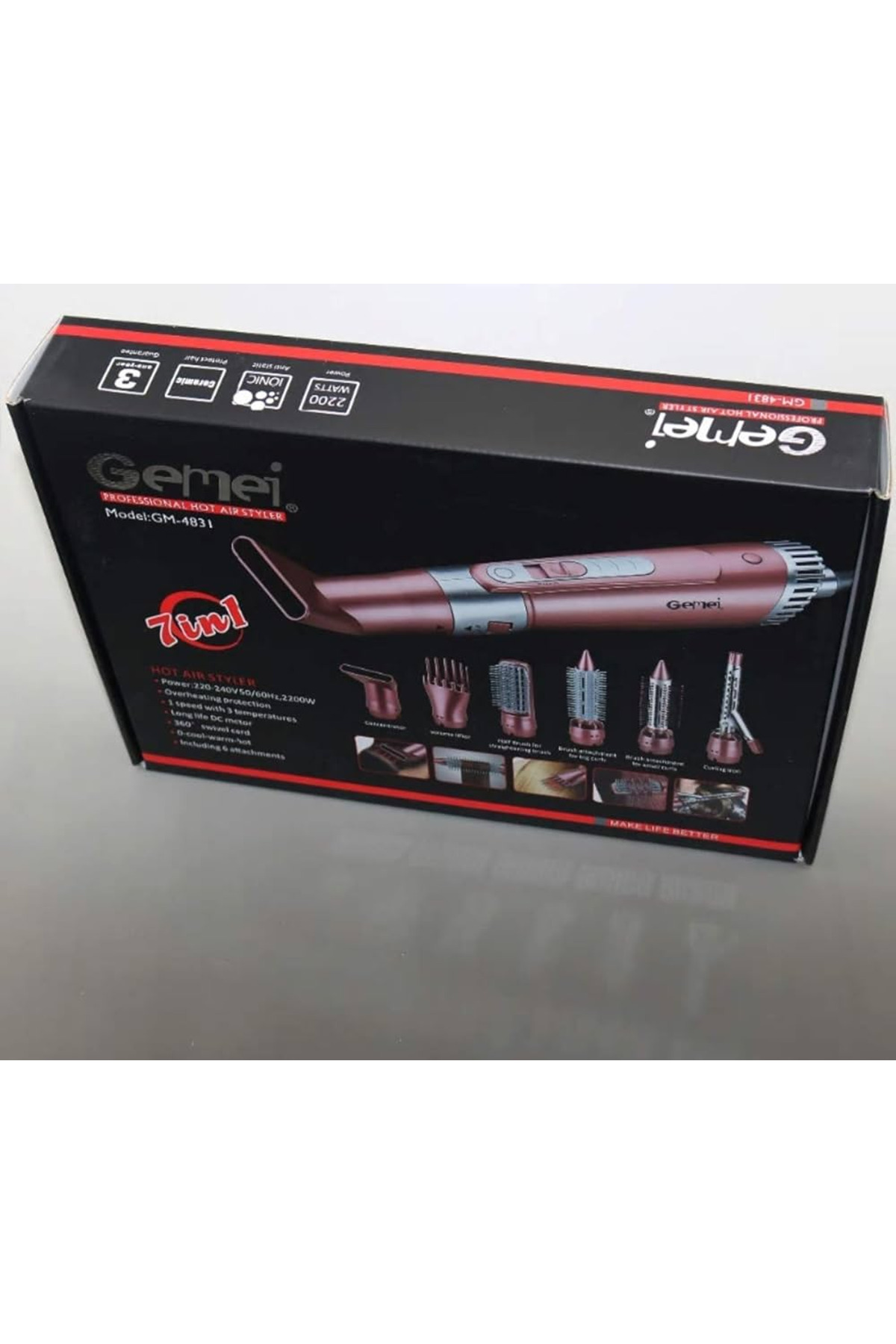 استشوار شعر ٧في ١ 2200w مجفف للشعر