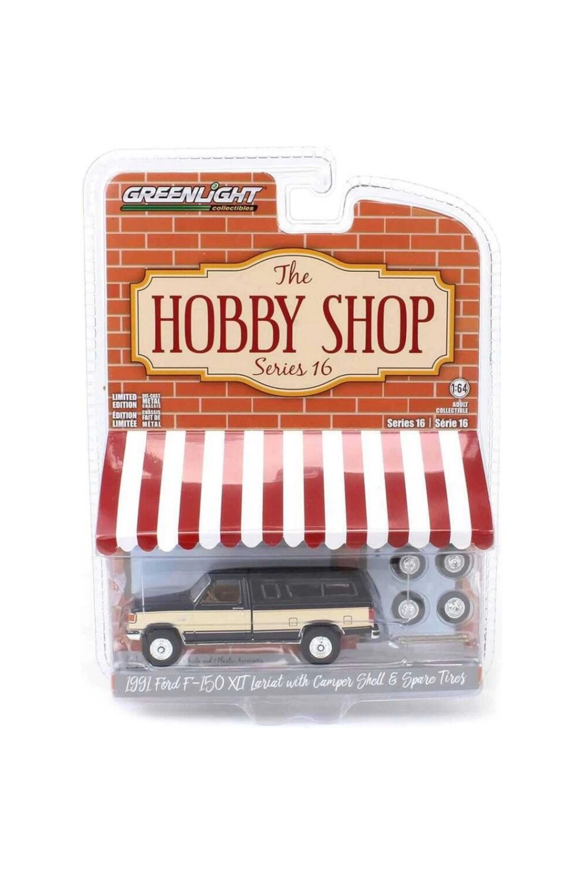 NW NessiWorld Nessiworld Greenlight 1/64 The Hobby Shop Series 16- 1991 Ford F-150 XLT Lariat