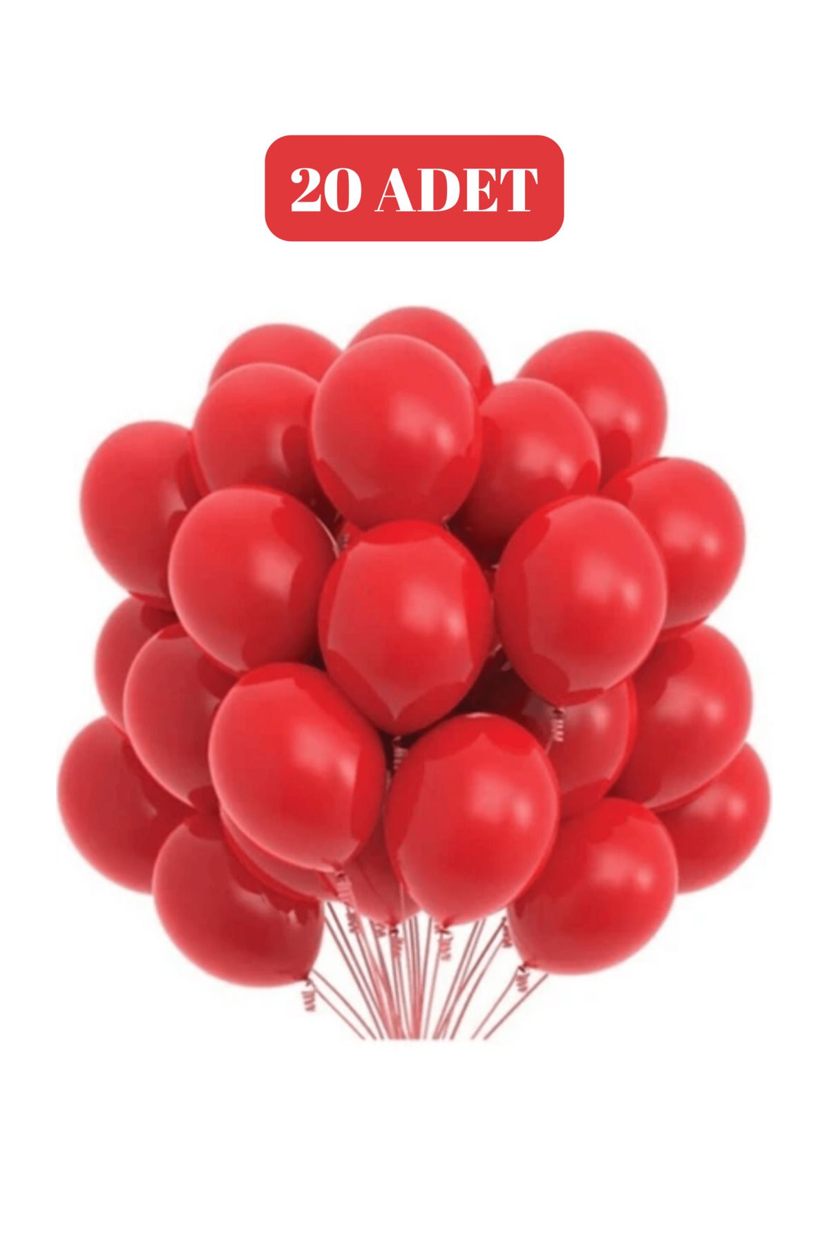 Bunloon Pastel Kırmızı Balon Seti | 12 İnç Enerjik Dekor