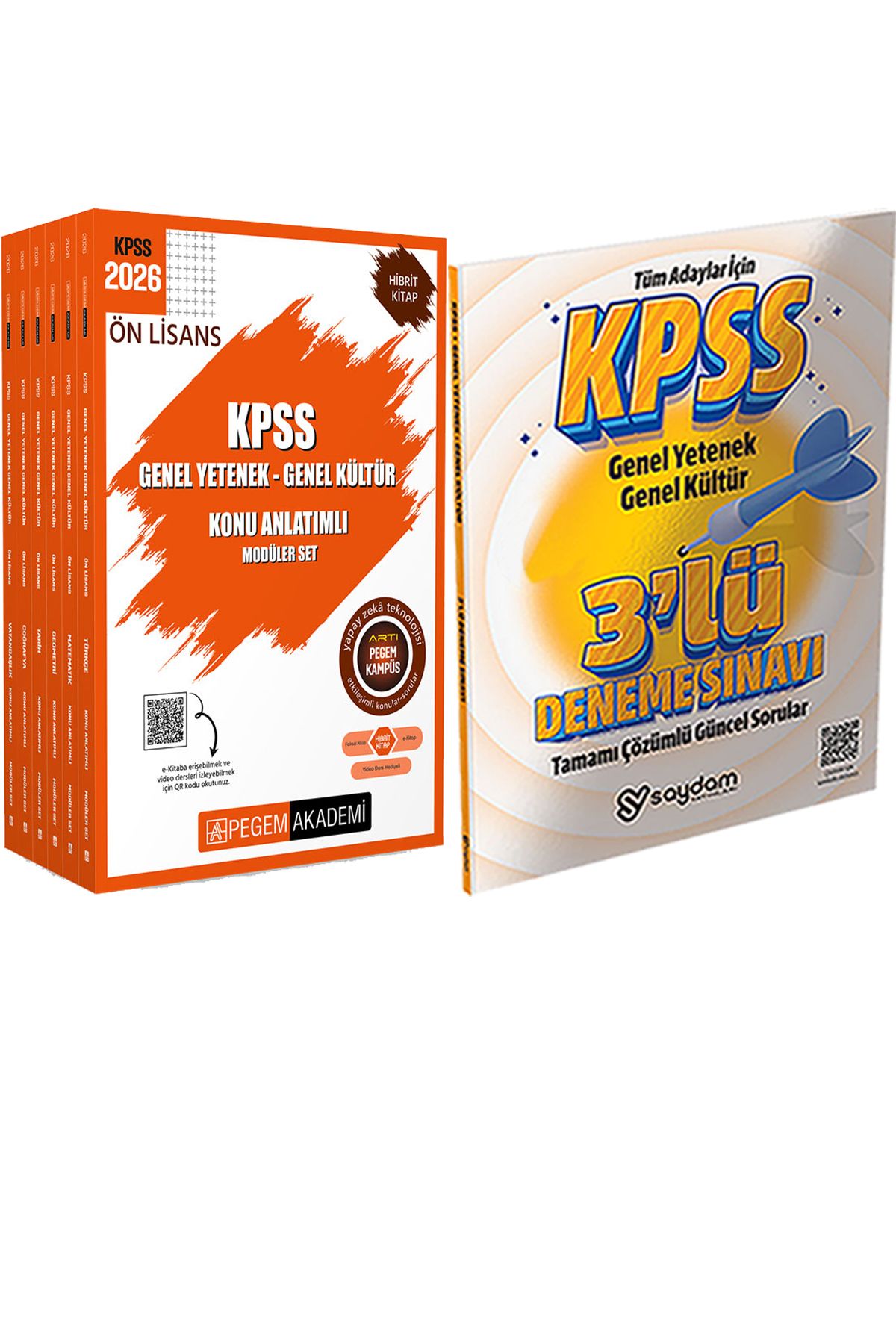 Pegem Akademi Yayıncılık 2026 KPSS Ön Lisans Konu Anlatımlı Modüler Set Genel Yetenek Genel Kültür (6 Kitap) + 3 Deneme