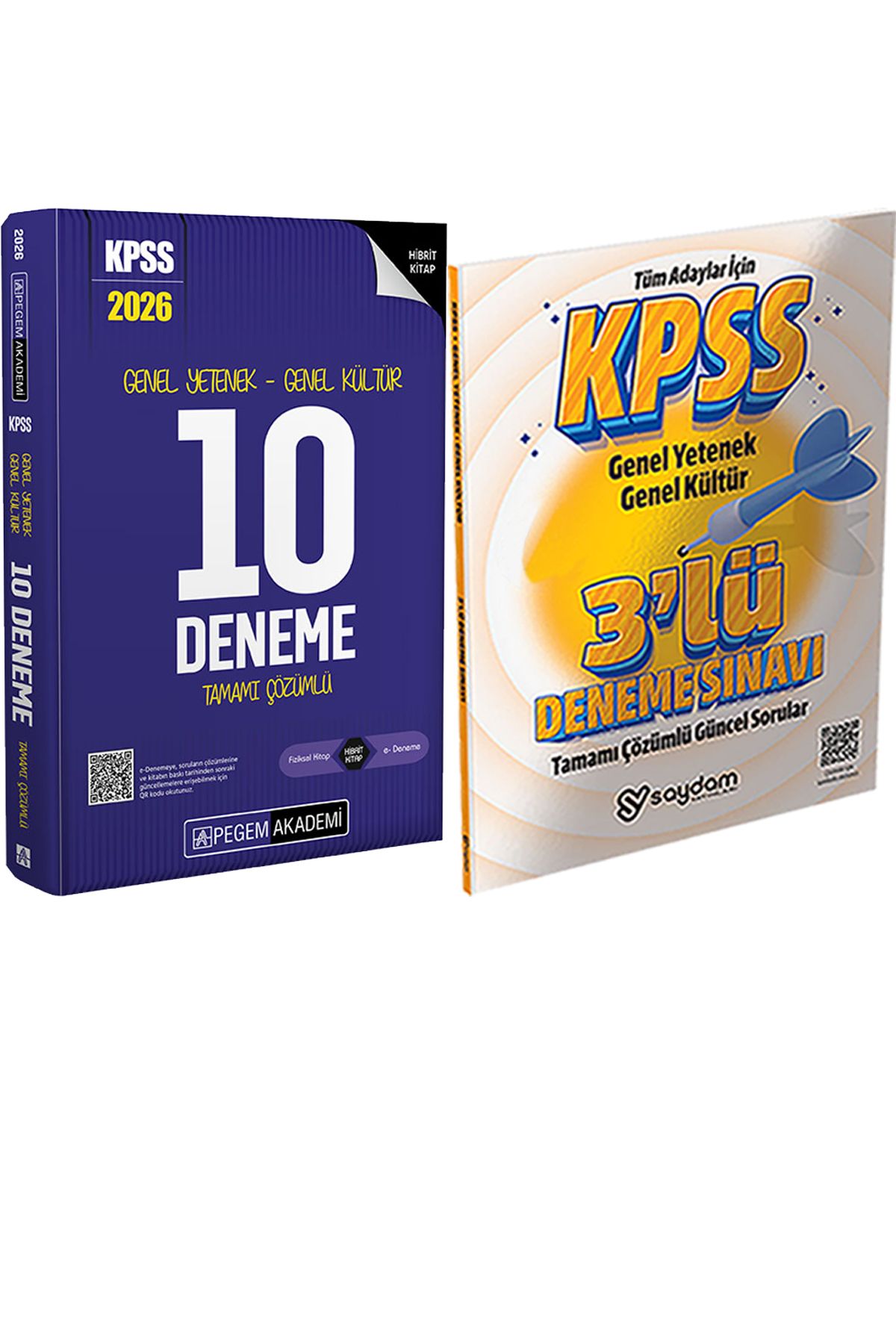 Pegem Akademi Yayıncılık 2026 KPSS Genel Yetenek Genel Kültür Tamamı Çözümlü 10 Deneme + 3 Deneme Hediye