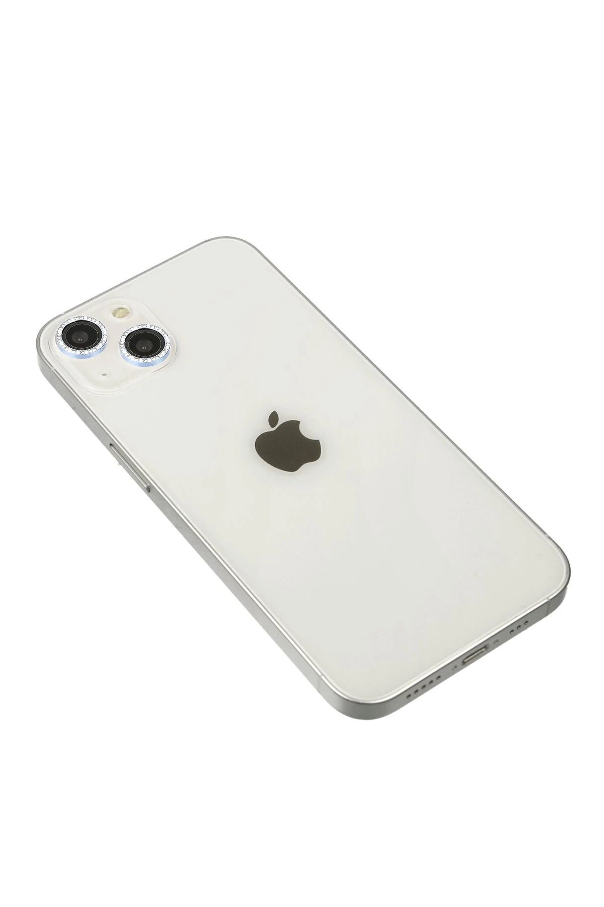 CepteToptan iPhone 14 Uyumlu  Diamond Kamera Lens - Sierra Blue