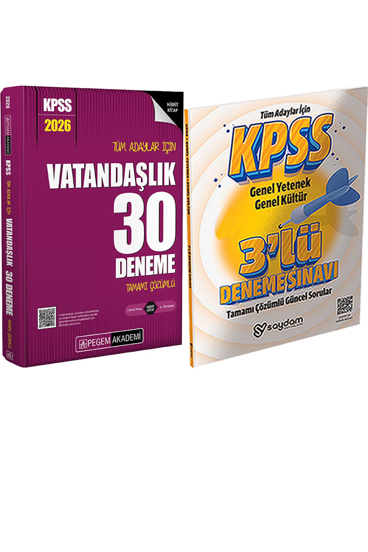 Pegem Akademi Yayıncılık 2026 KPSS Tüm Adaylar İçin Vatandaşlık 30 Deneme Tamamı Çözümlü + 3 Deneme Hediye