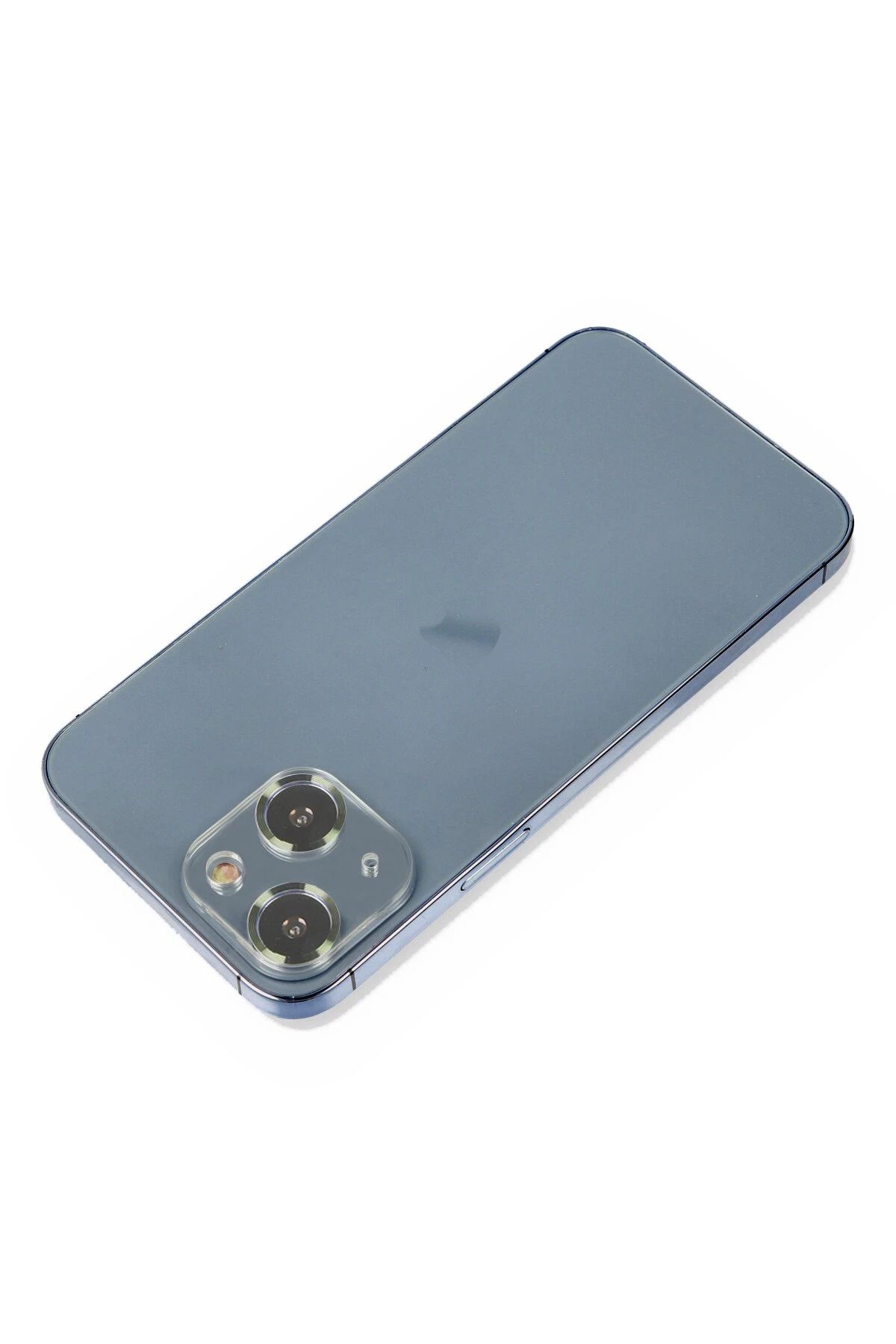 CepteToptan iPhone 13 Mini Uyumlu  Metal Kamera Lens Koruma Cam - Koyu Yeşil