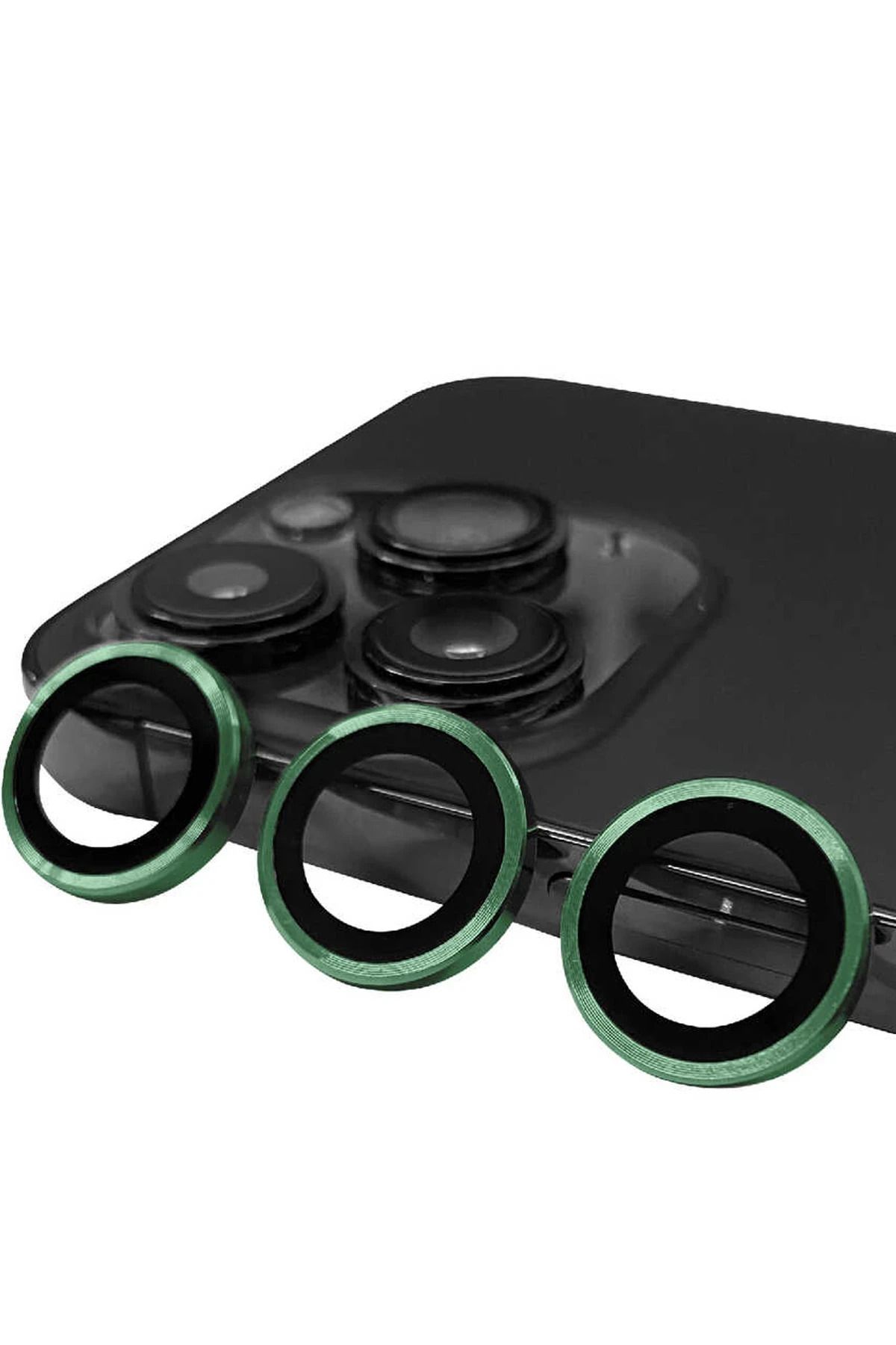 CepteToptan iPhone 13 Pro Raze Metal Kamera Lens - Yeşil