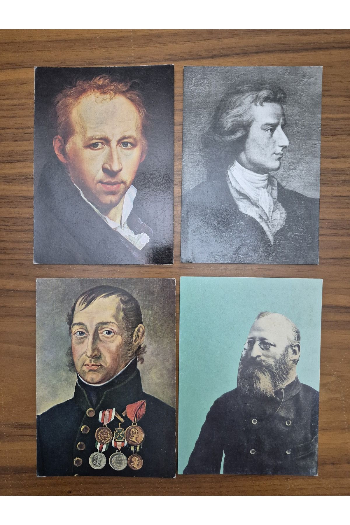 Edi Antik 4 Adet Eski Dönem Ünlüler Kartpostal 4 Nadir