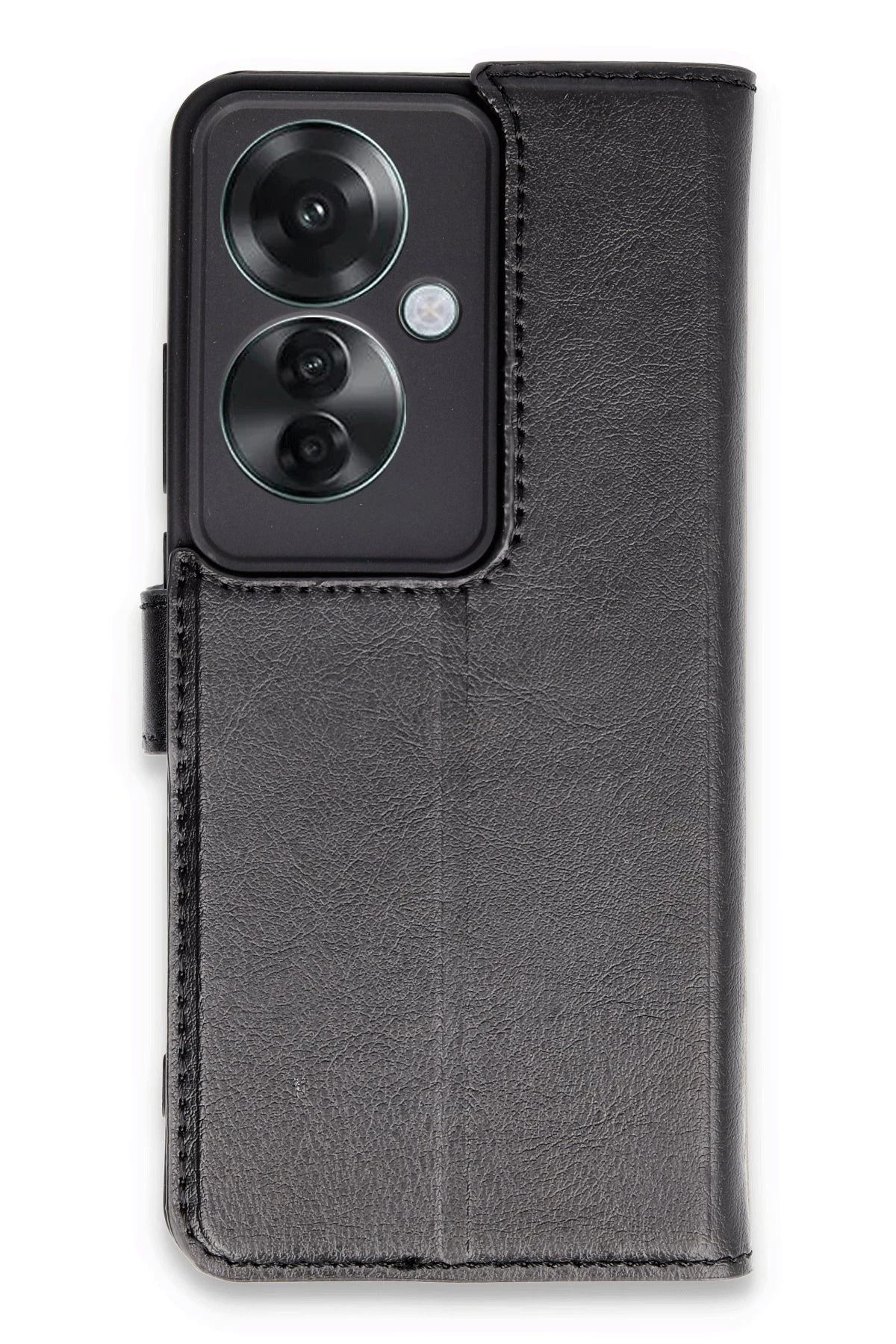 CepteToptan Oppo Reno 11F Kılıf Trend S Plus Kapaklı Kılıf - Siyah