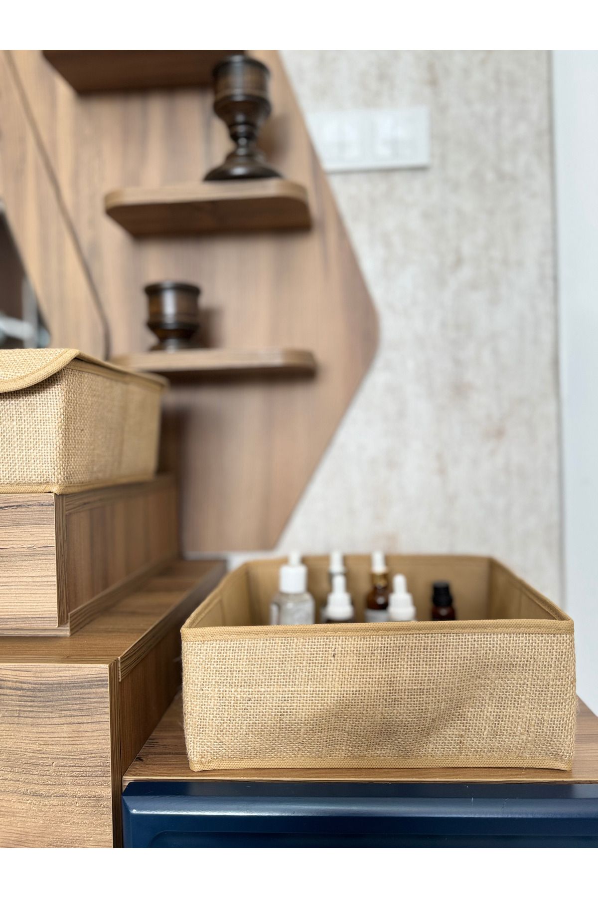 Eyfe Home Jüt Dolap Çekmece İçi Düzenleyici Saklama Kutusu Organizer