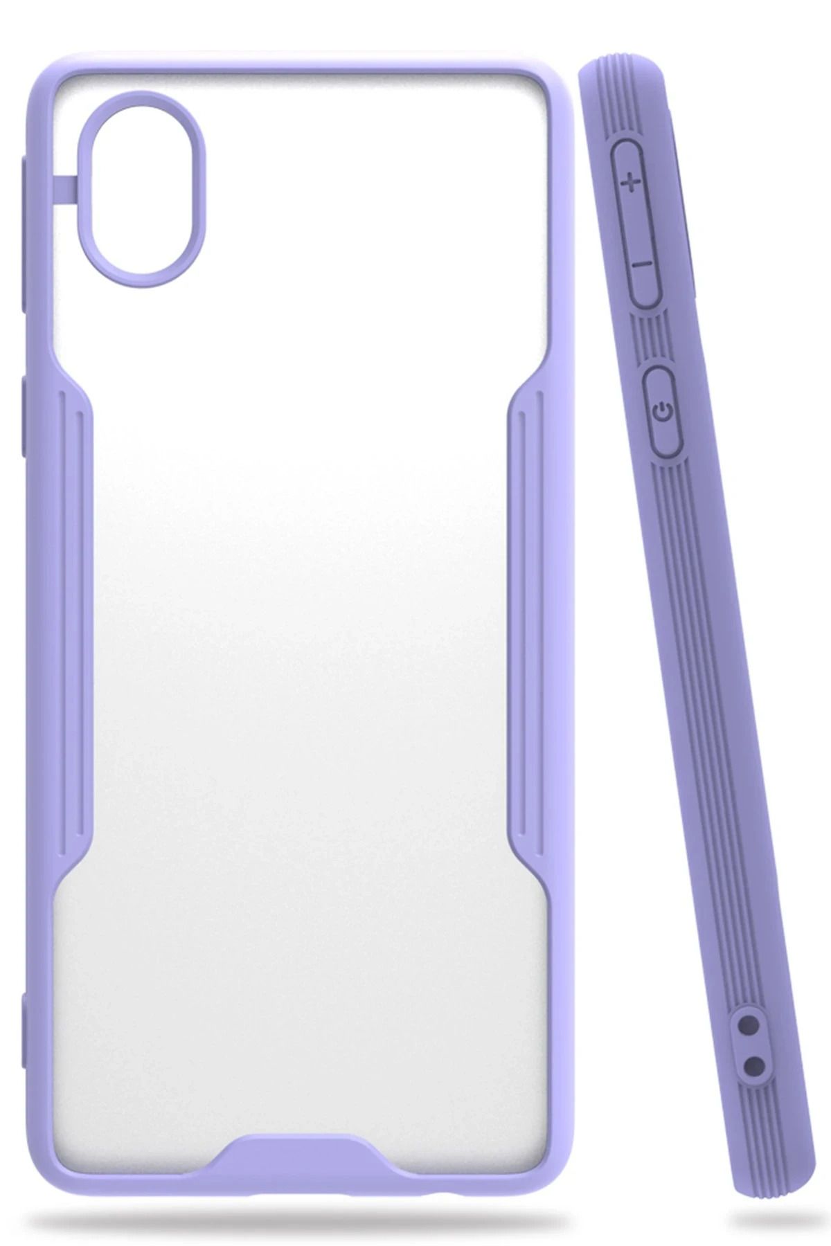 CepteToptan Samsung Galaxy A01 Core Kılıf Platin Silikon - Lila