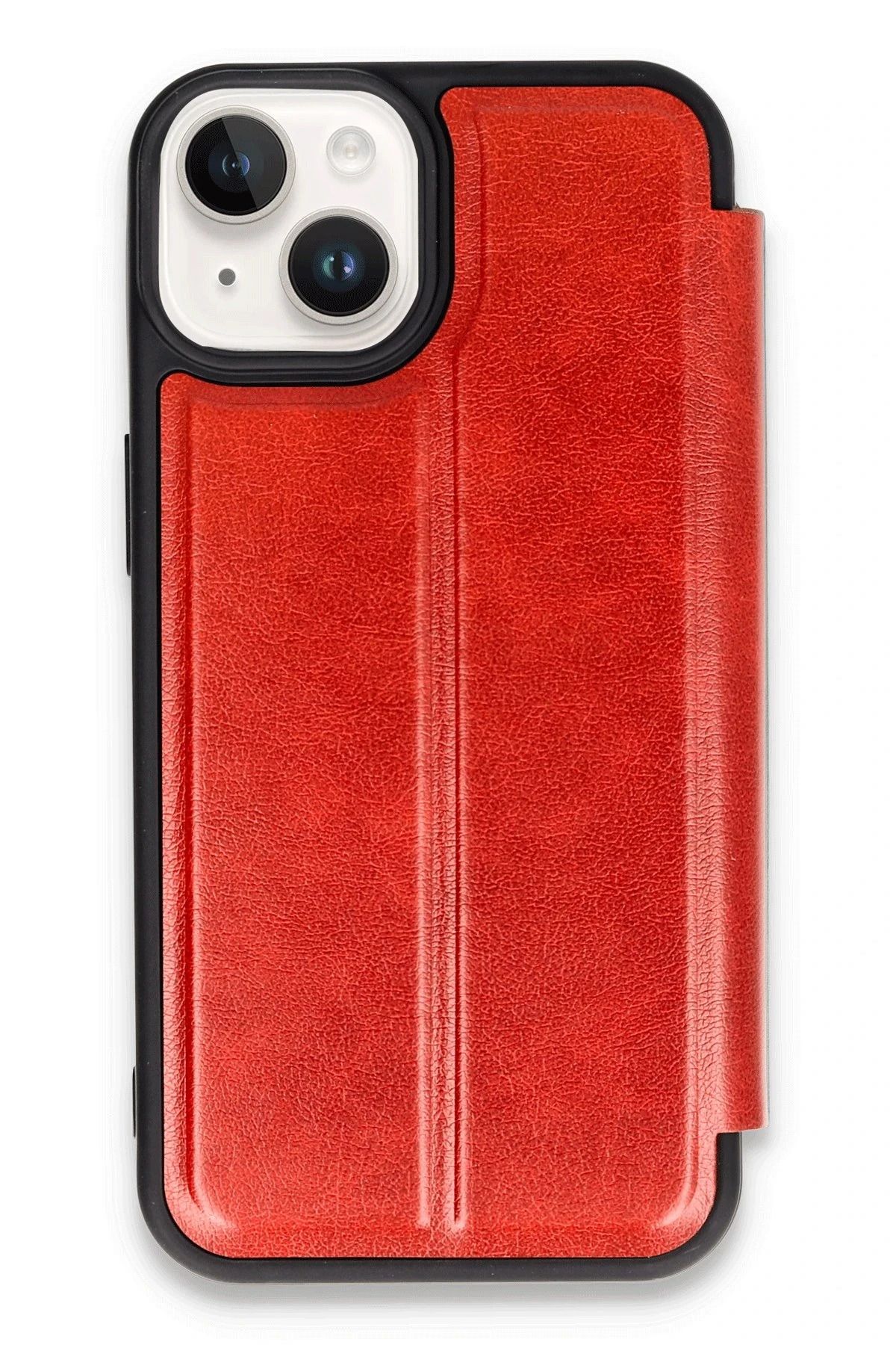 CepteToptan iPhone 14 Kılıf Flip Cover - Kırmızı
