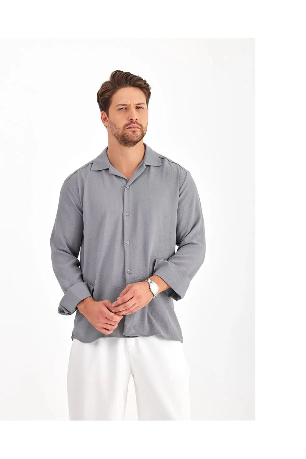 PEYORA Dokulu Oversize Gömlek Unisex