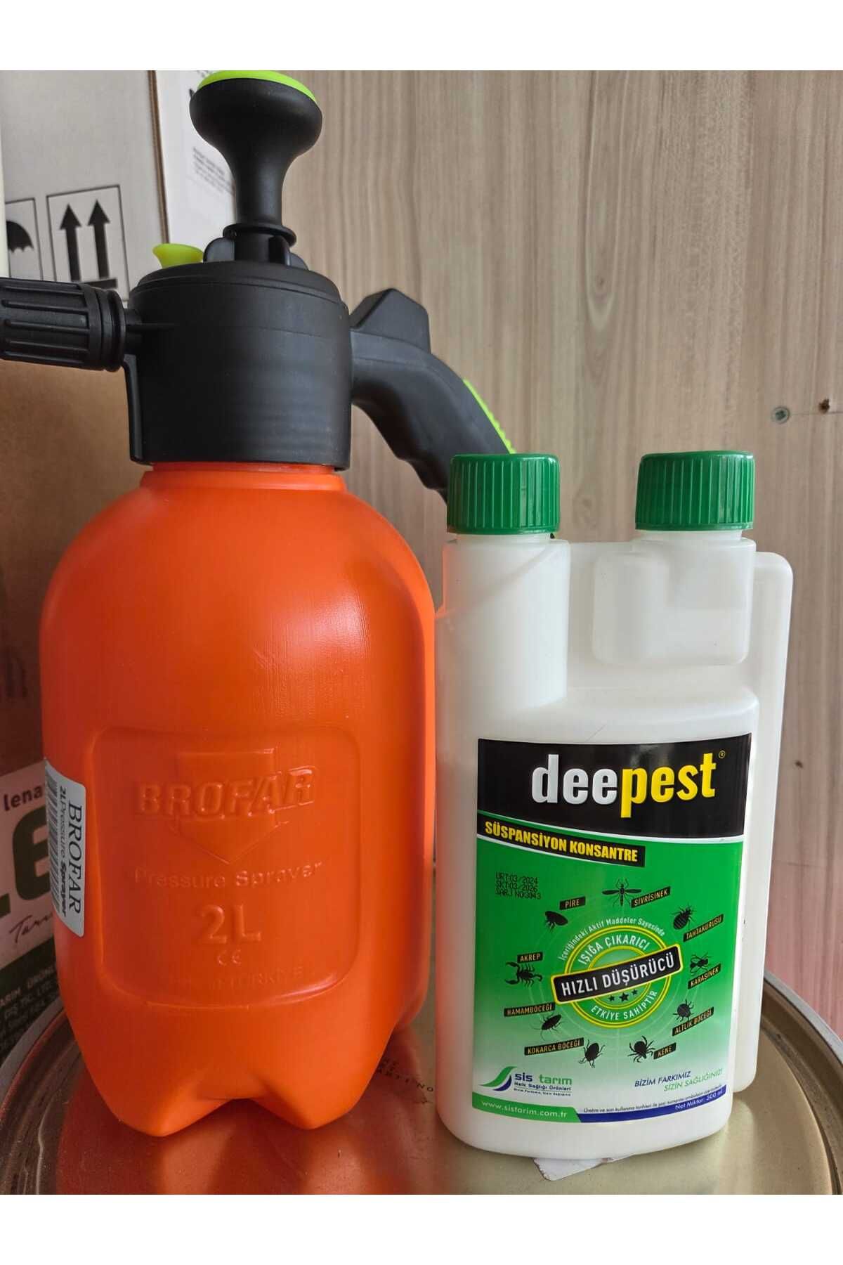 karaoğlan tarım Süspansiyon Konsantre Genel Haşere Ilacı Kene Bit Pire Akrep Akar 500 ml/2 Lt ilaçlama pompa seti