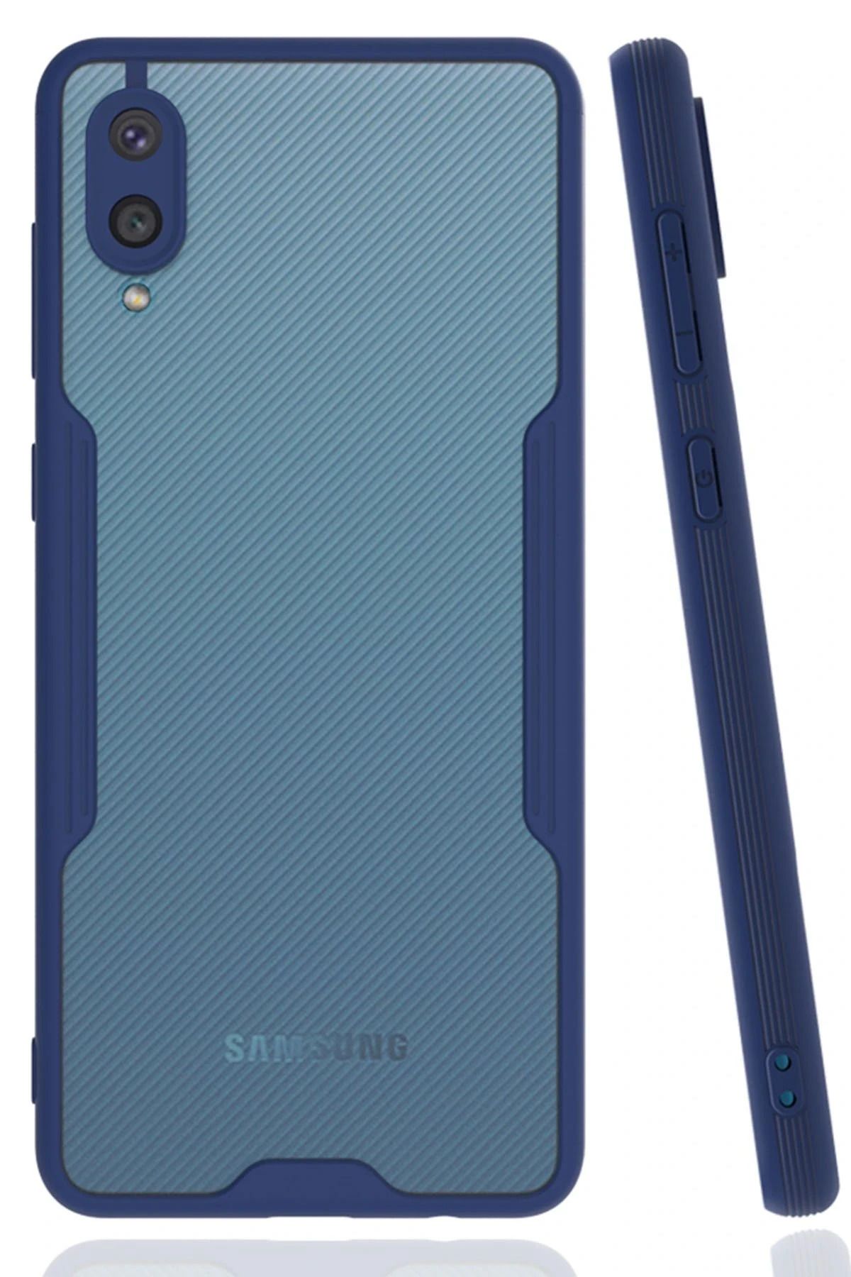 CepteToptan Samsung Galaxy A02 Kılıf Platin Silikon - Lacivert