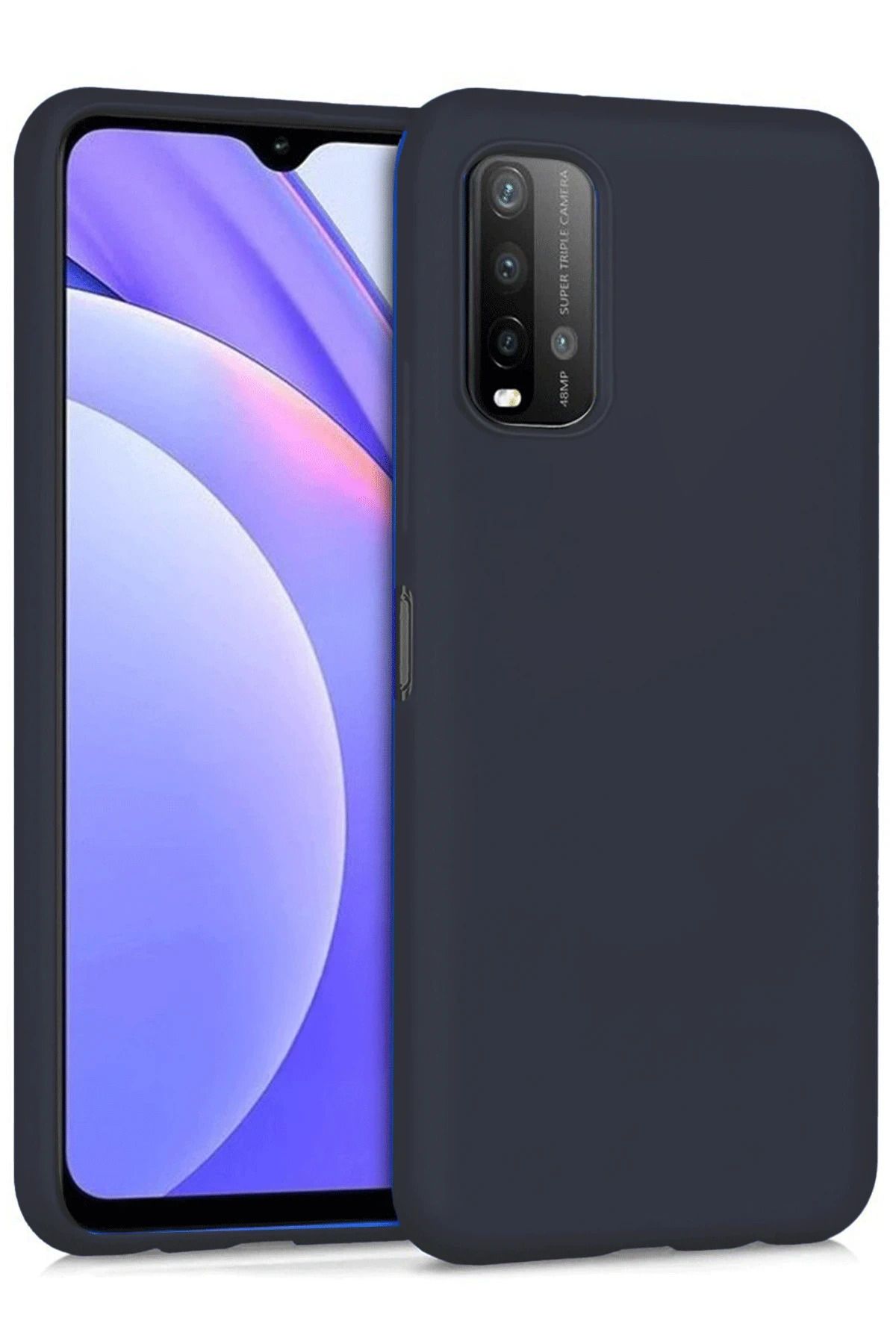CepteToptan Xiaomi Redmi 9T Kılıf Nano içi Kadife Silikon - Siyah