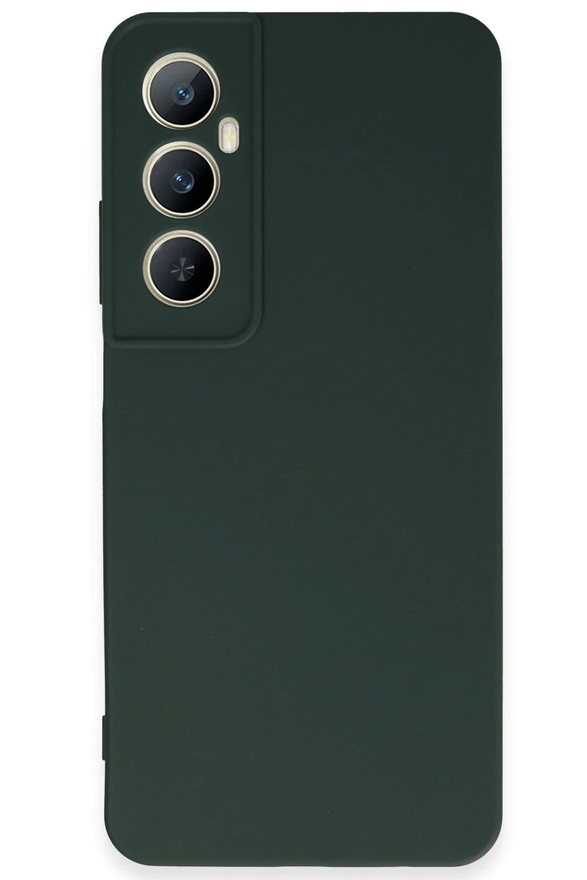 CepteToptan Realme C65 Kılıf First Silikon - Koyu Yeşil