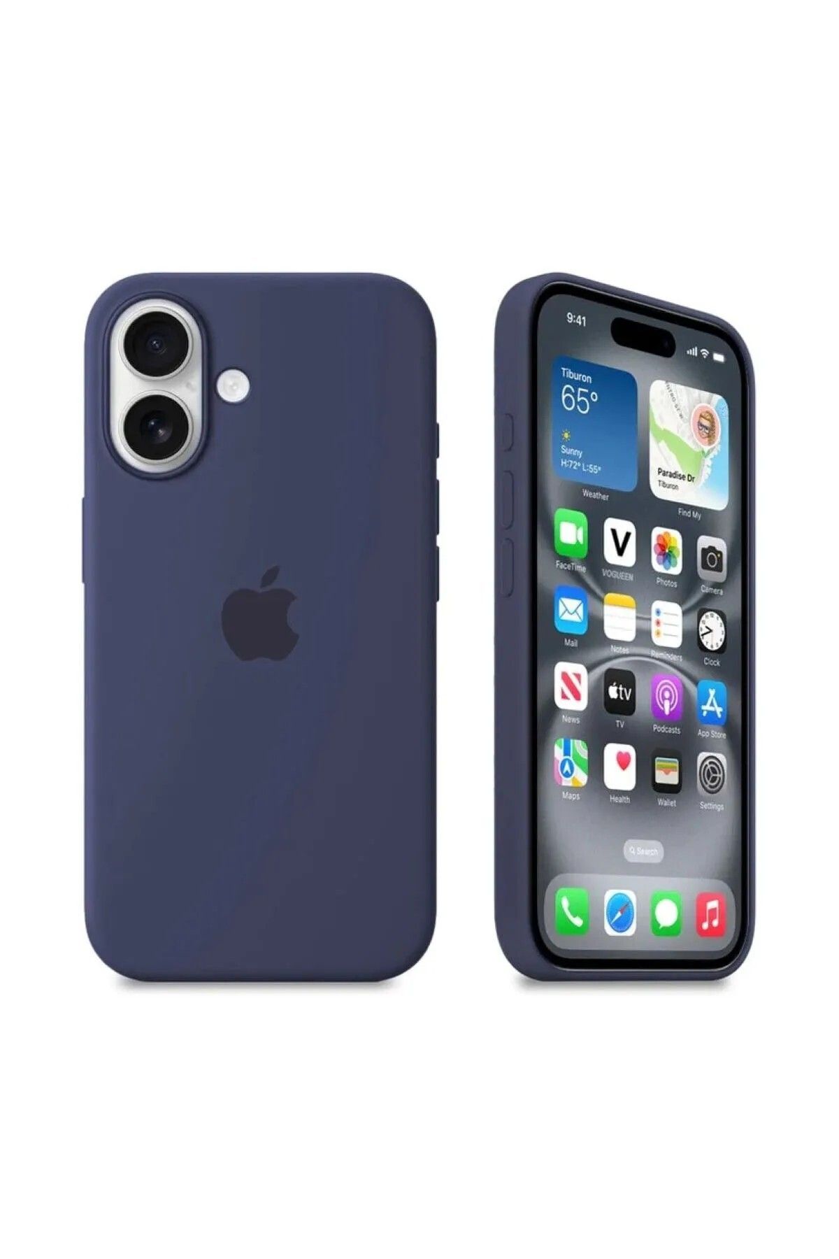 TimuyaCase İphone 16 Uyumlu İçi Kadife Premium Lansman Kılıf A Class Lacivert