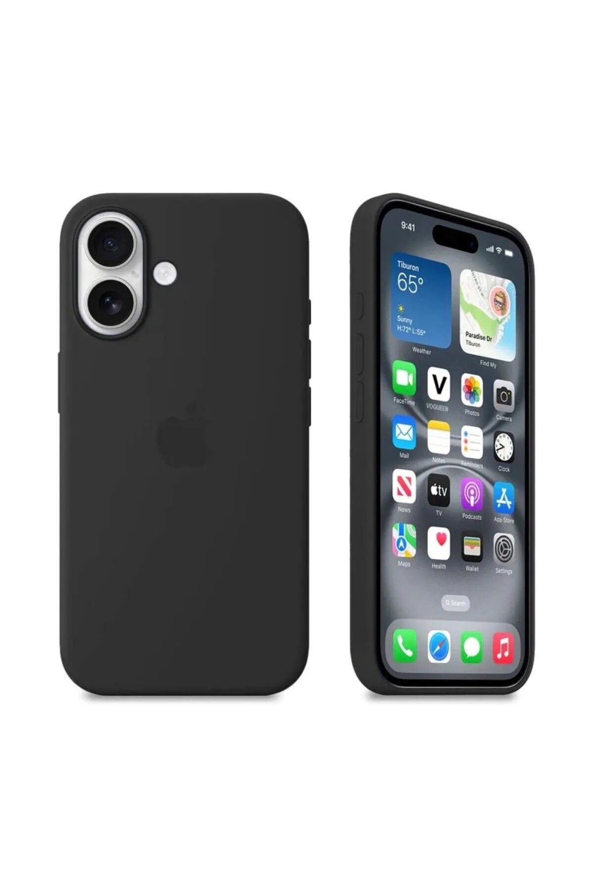 TimuyaCase İphone 16 Uyumlu İçi Kadife Premium Lansman Kılıf A Class Siyah