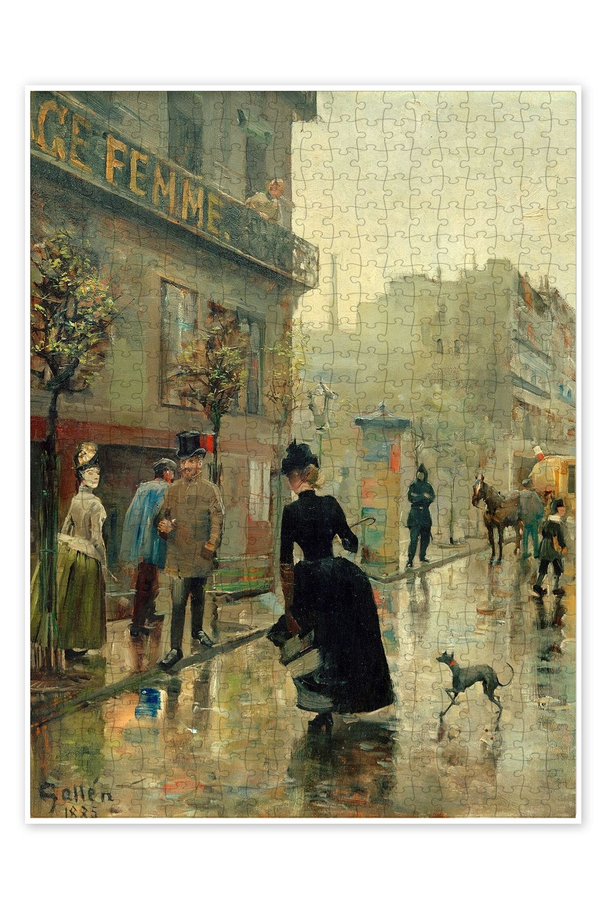 Jeronkarji Paris'te Bulvar, 1885 500 Parça Puzzle Yapboz Şehir Manzara Temalı Hobilik