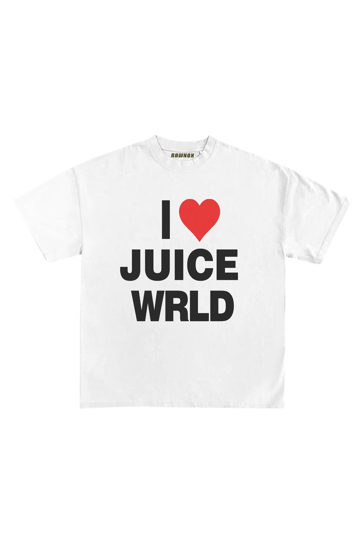 RawNox Unisex Bol Kalıp I Love Juice WRLD Baskılı Tshirt