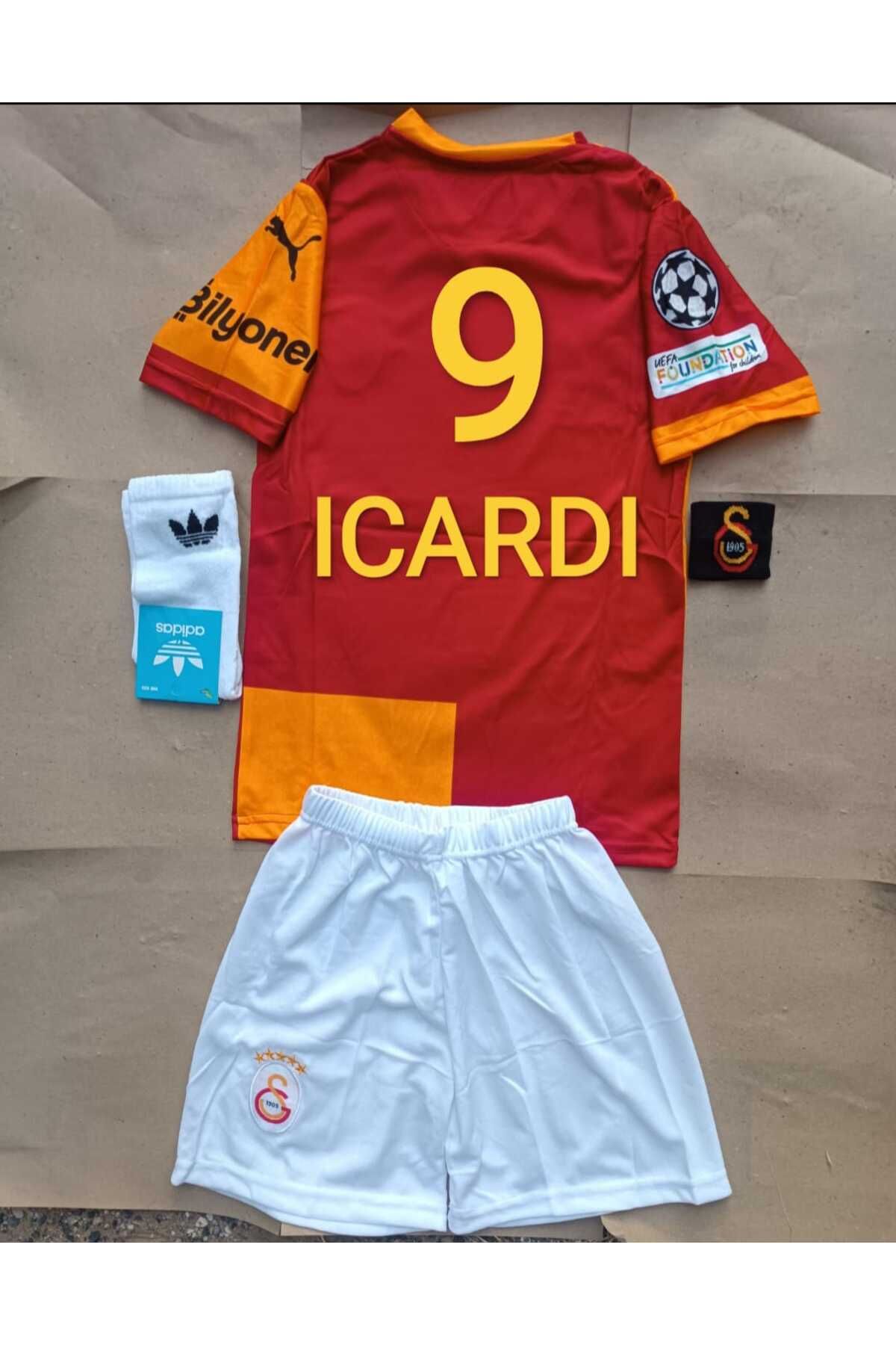 Marka Extra GALAtAsArA'y- 5 YILDIZLI 2024.2025 ÇOCUK Futbol Forması İCAR'Dİ 9 PARÇALI 4.LÜ SET