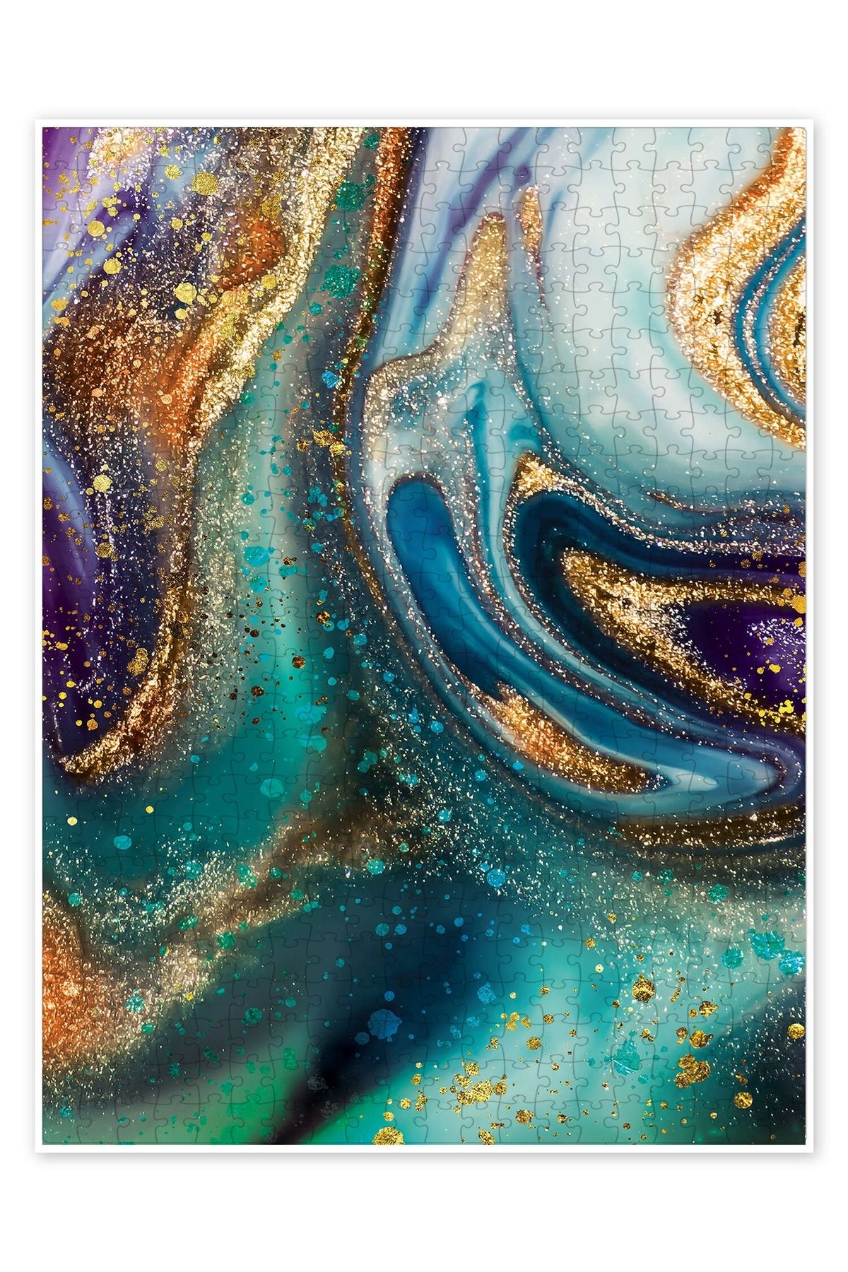 Jeronkarji Akışkan Resim III 500 Parça Puzzle Yapboz Bohem Soyut Sanat Temalı