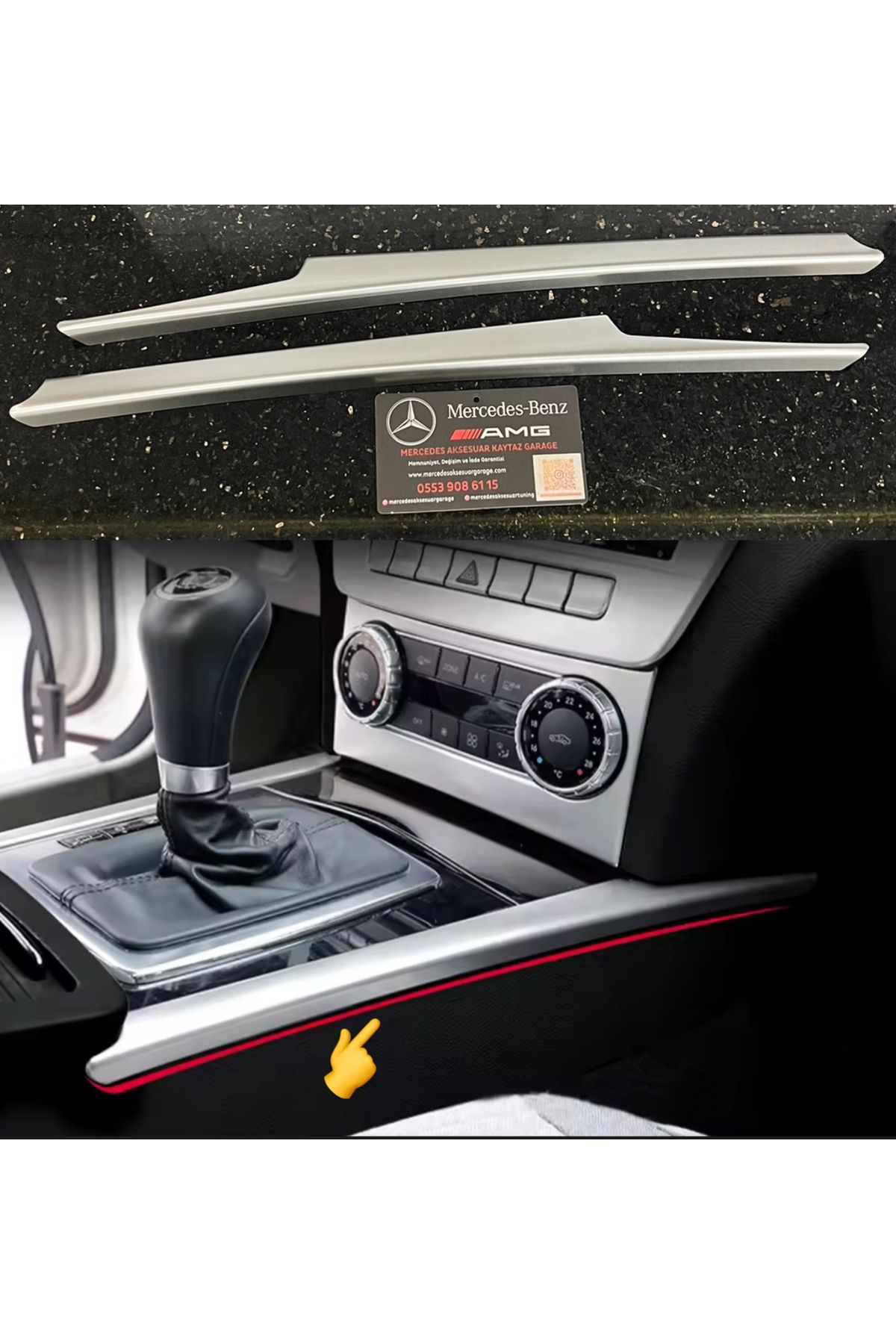 kaytaz MERCEDES W204 ORTA KONSOL ÇUBUKLAR KROM W212 W204 W207 X204
