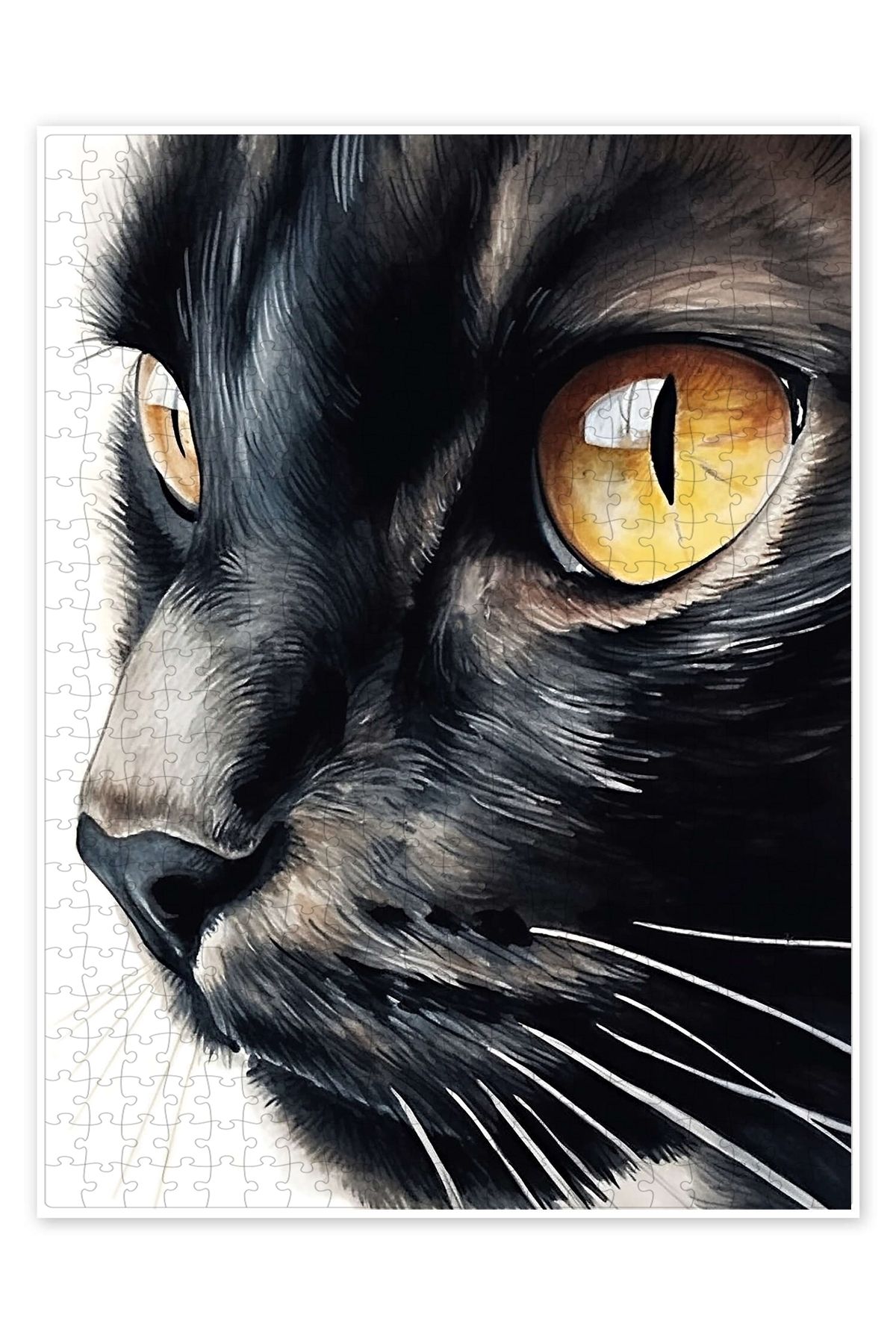 Jeronkarji Kara Kedi 500 Parça Puzzle Yapboz Kedi Köpek Temalı Doğa ve Orman Hayvanları