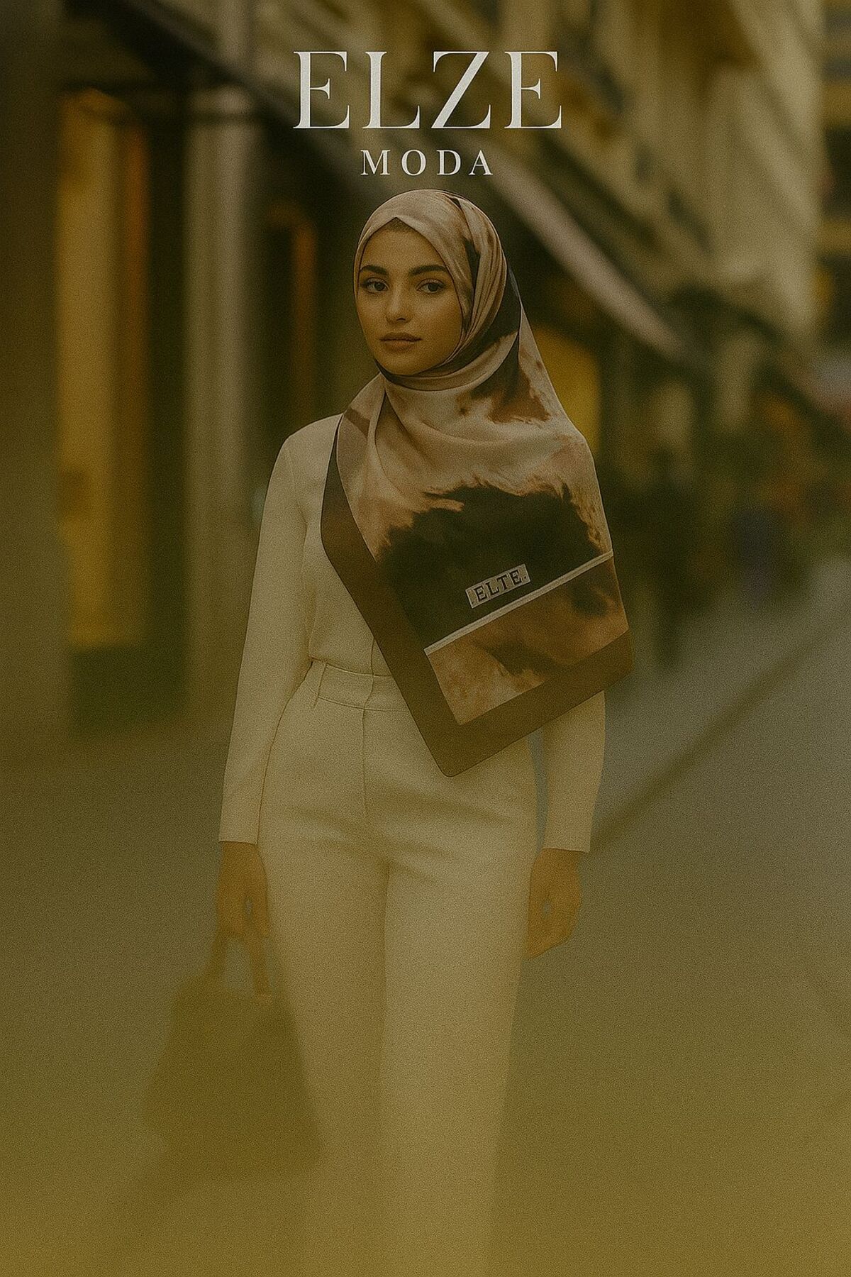 ELZE MODA Allica Desen Rahat ve hafif A Kalite Premium Pamuklu Şal