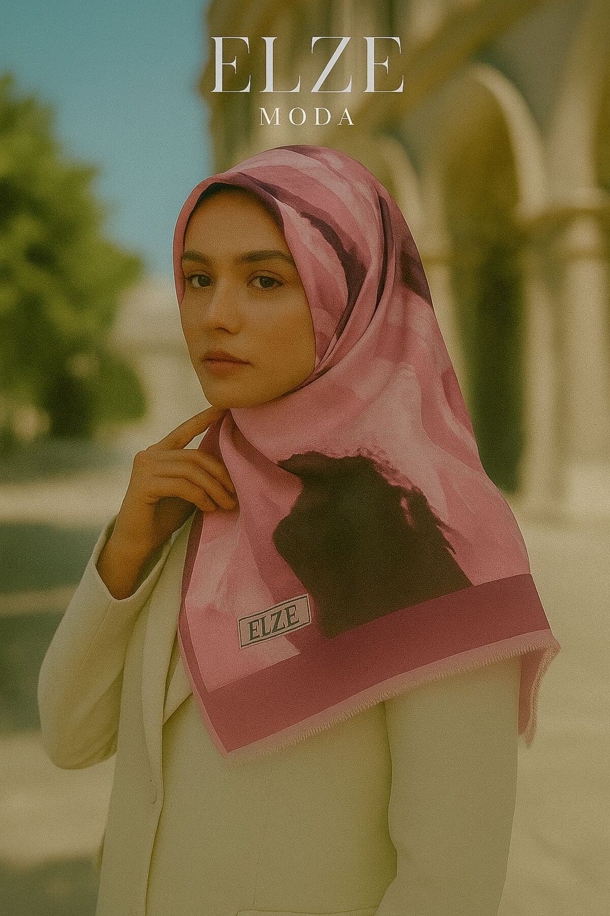 ELZE MODA Allica Desen Rahat ve hafif A Kalite Premium Pamuklu Şal
