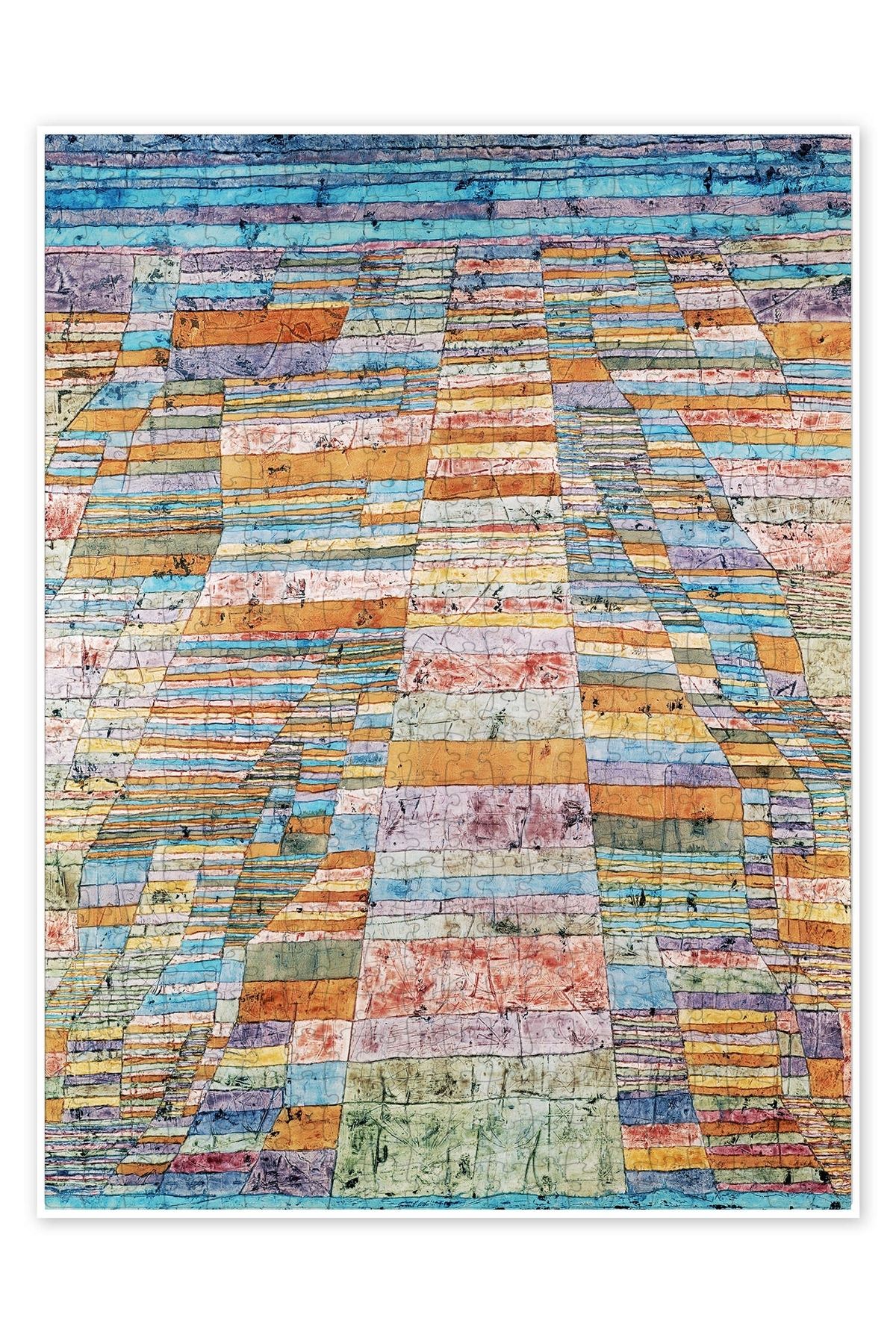 Jeronkarji Otoyol ve Ara Yollar 500 Parça Puzzle Yapboz Bohem Soyut Sanat Temalı