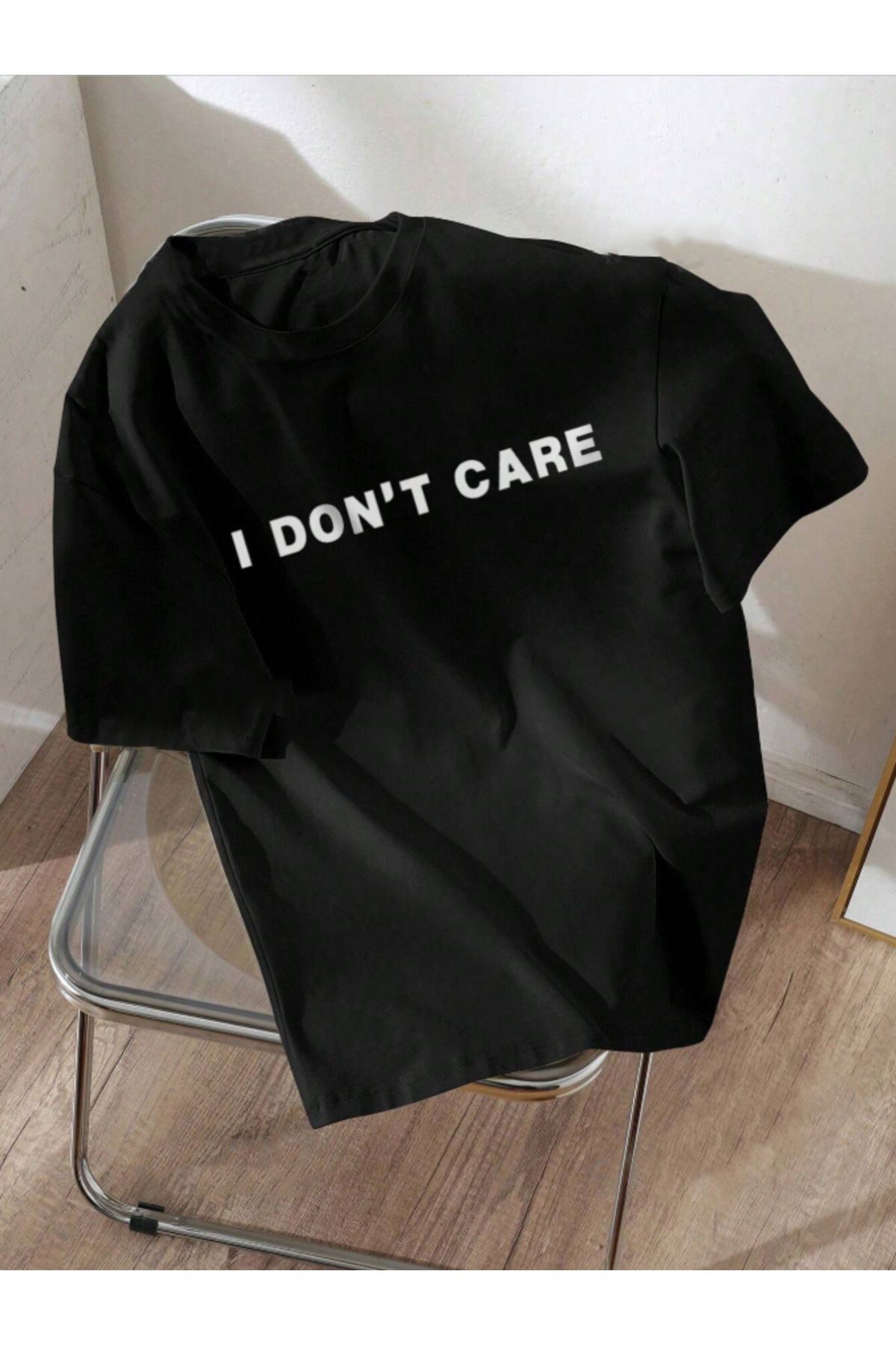 COHERENT Unisex Erkek/Kadın DONT Özel Baskılı Oversize Pamuklu T-Shirt