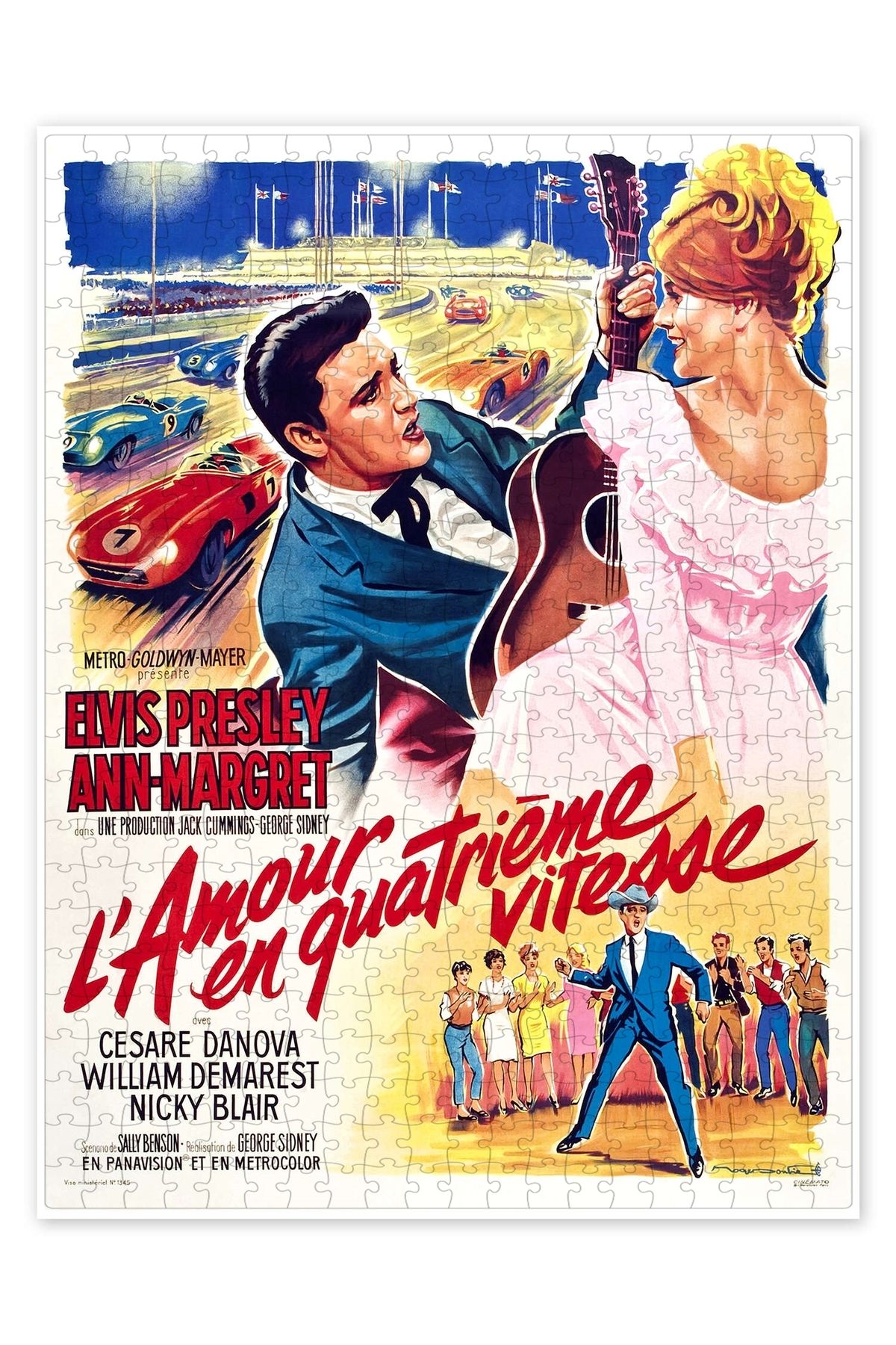 Jeronkarji Viva Las Vegas - Elvis Presley, Ann-Margret 500 Parça Puzzle Yapboz Şehir Manzara Temalı Hobilik