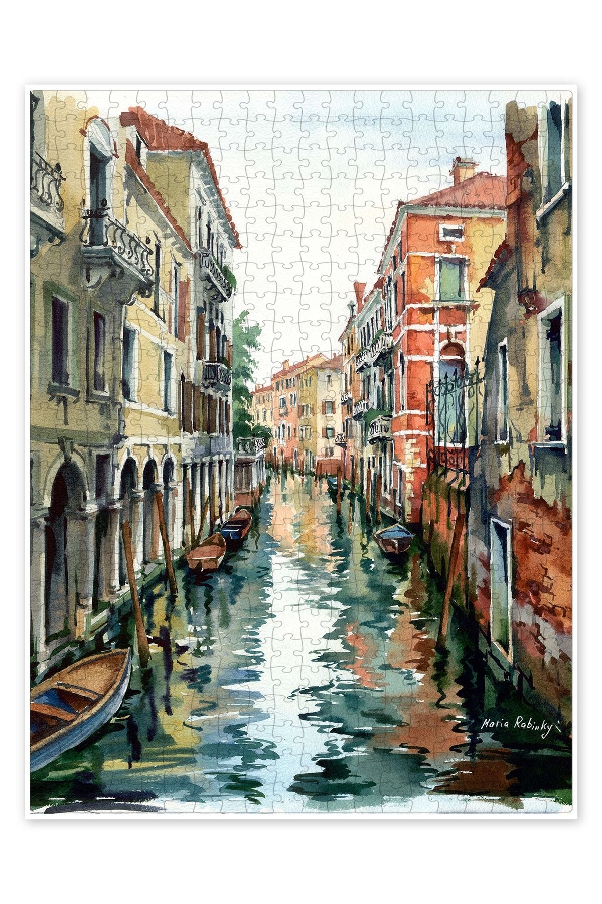 Jeronkarji Venedik Kanalı 500 Parça Puzzle Yapboz Şehir Manzara Temalı Hobilik
