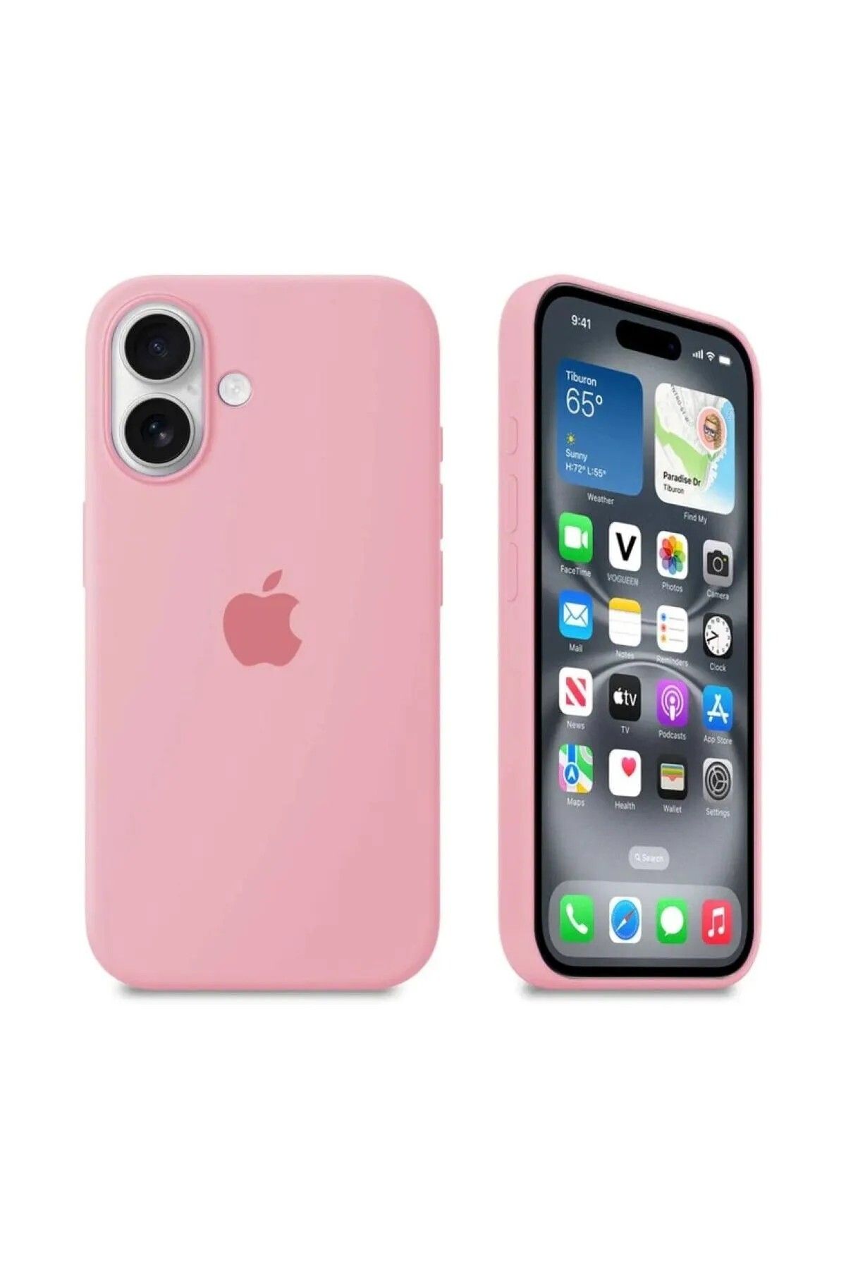 TimuyaCase İphone 16 Plus Uyumlu İçi Kadife Premium Lansman Kılıf A Class Şeker Pembe