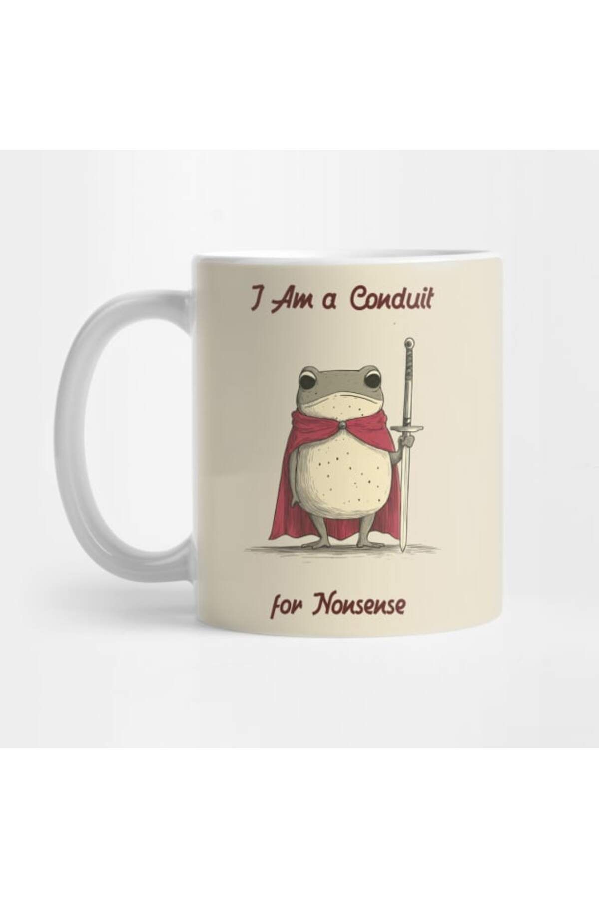 Pixxa I Am A Conduit For Nonsense - Saçma Şeyleri Çekiyorum - Kurbağa Kupa Bardak