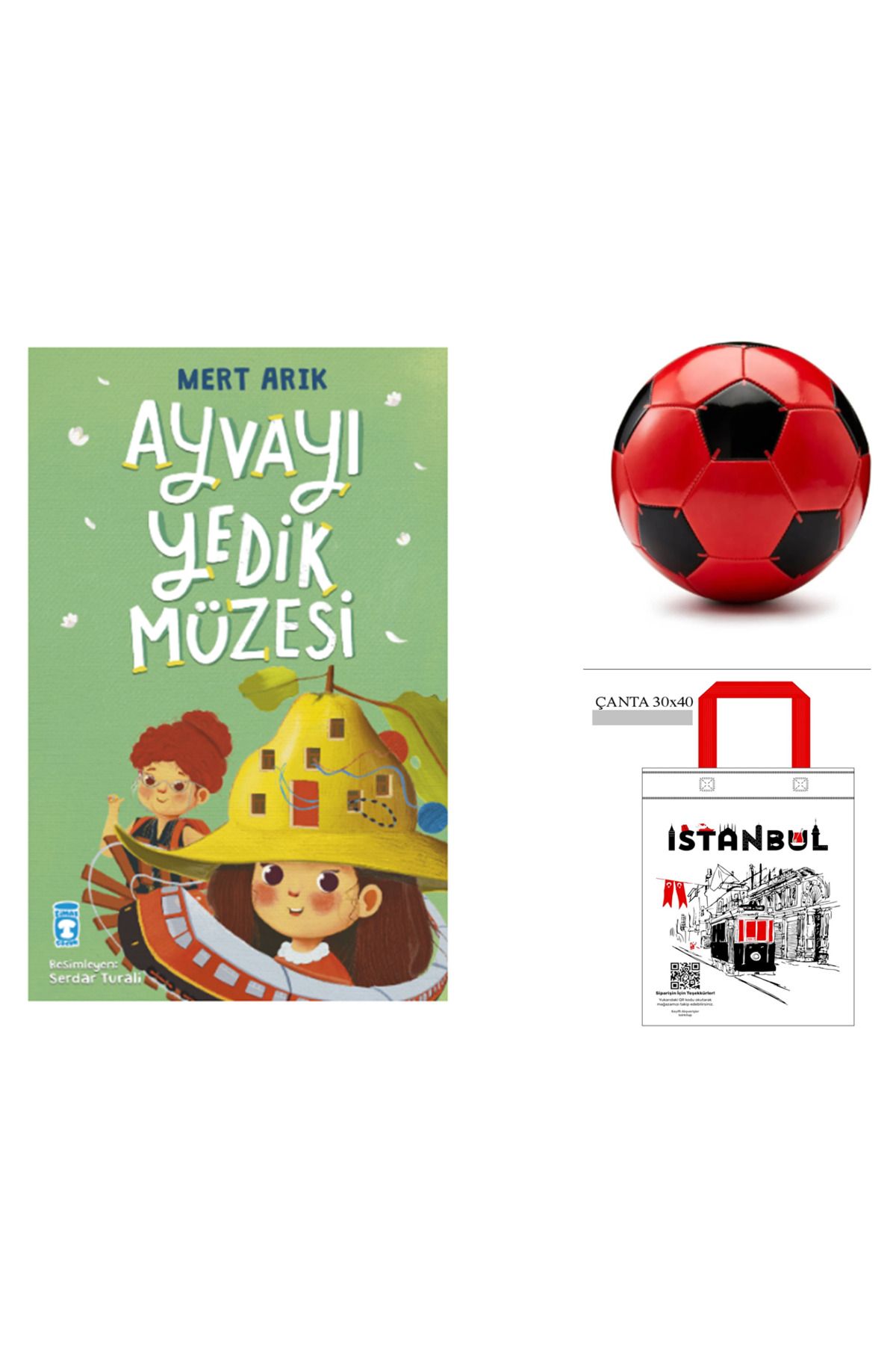 Timaş Çocuk Ayvayı Yedik Müzesi futbol topu - bez çanta