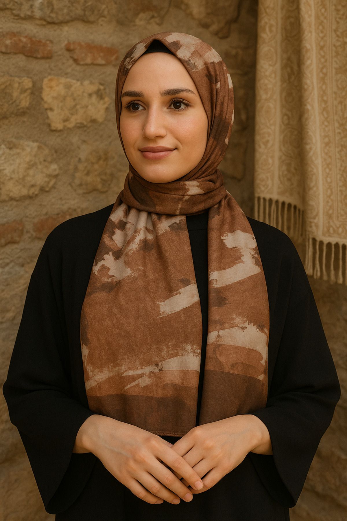 Mirissa scarf MİRİSSA SCARF PREMİUM KALİTE SOFT FIRÇA DARBESİ DESEN