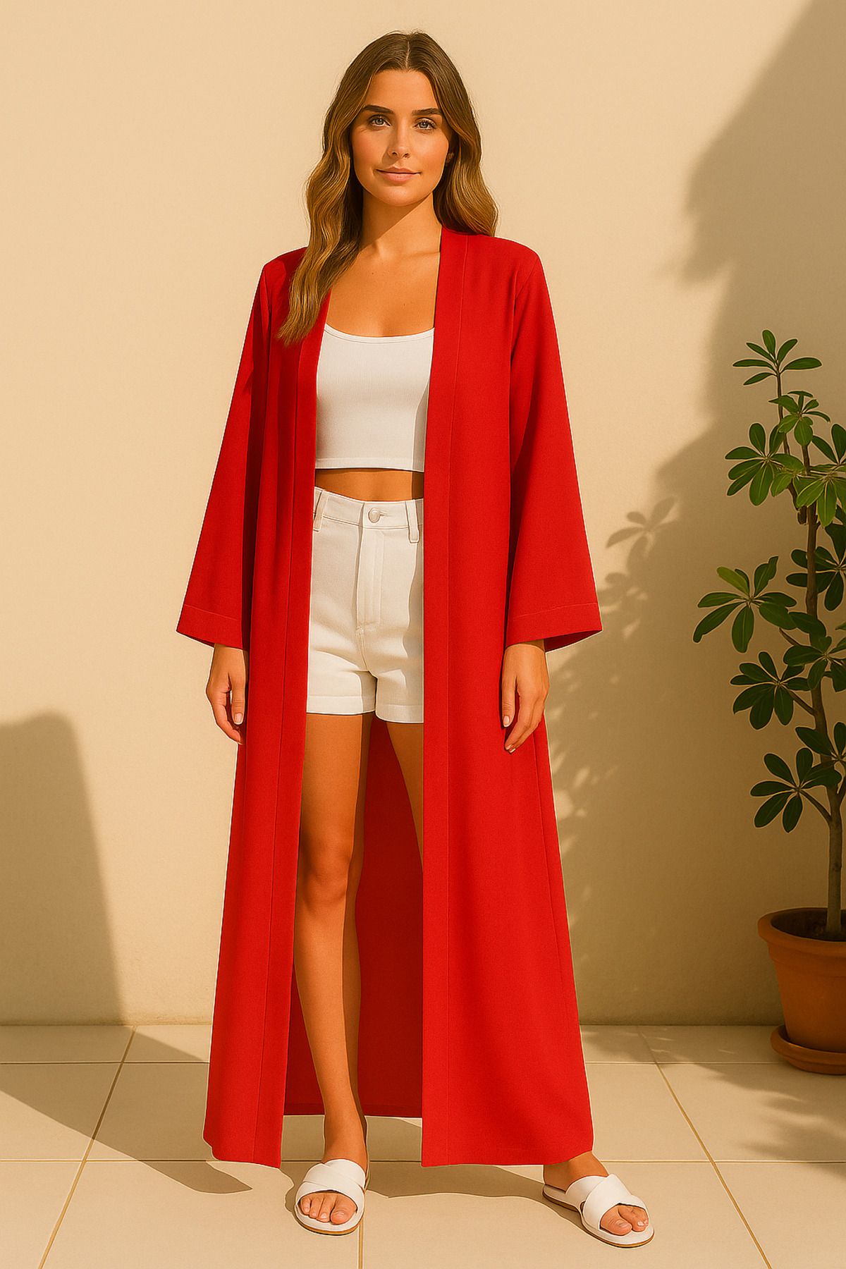 Misue Handmade Medine İpeği Kimono, Hafif ve Dökümlü Uzun Pareo, Yazlık İnce Uzun Kimono, İnce Dökümlü Dokuma Hırka