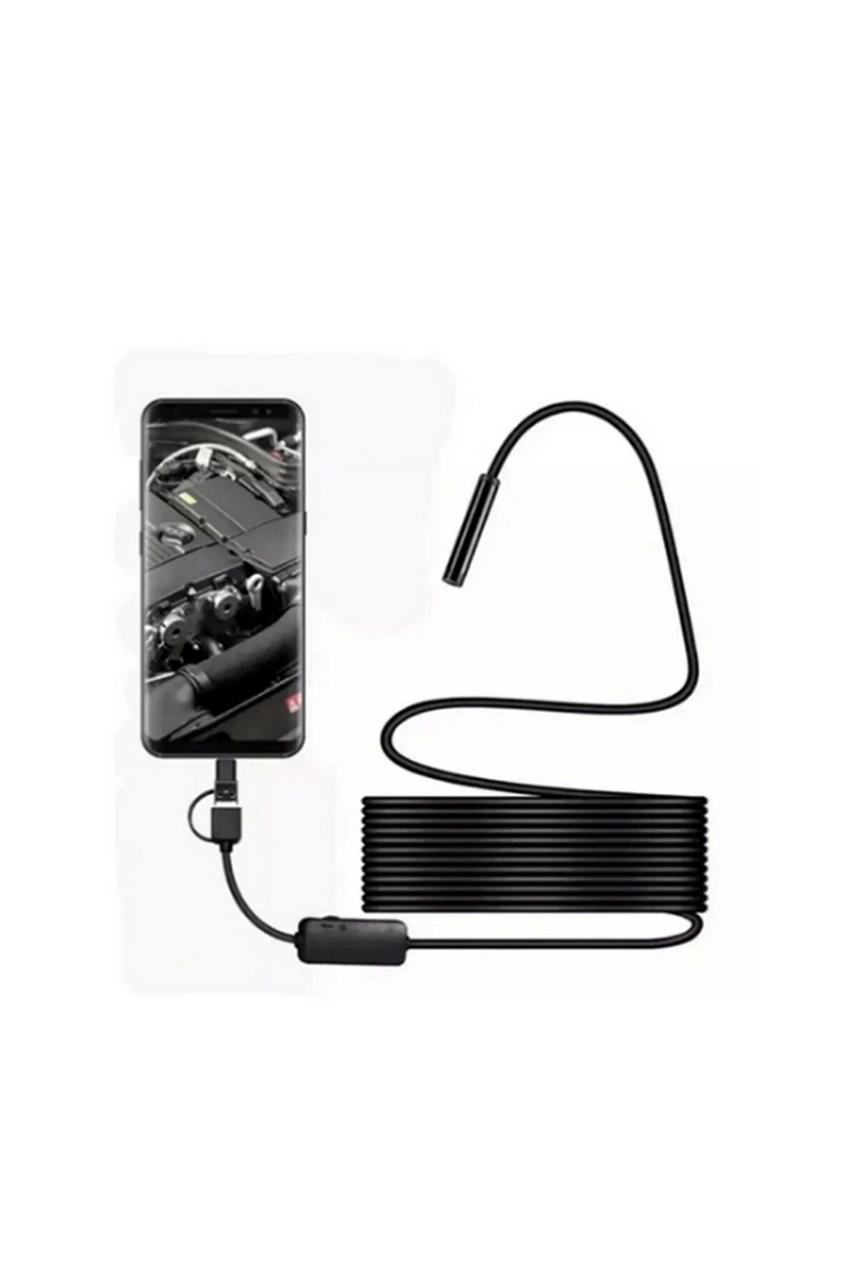 mycarmella Endoskop Yılan Video Kamera Led’li 10 Metre 7 Mm Sert Kablo - VHT9655-2917