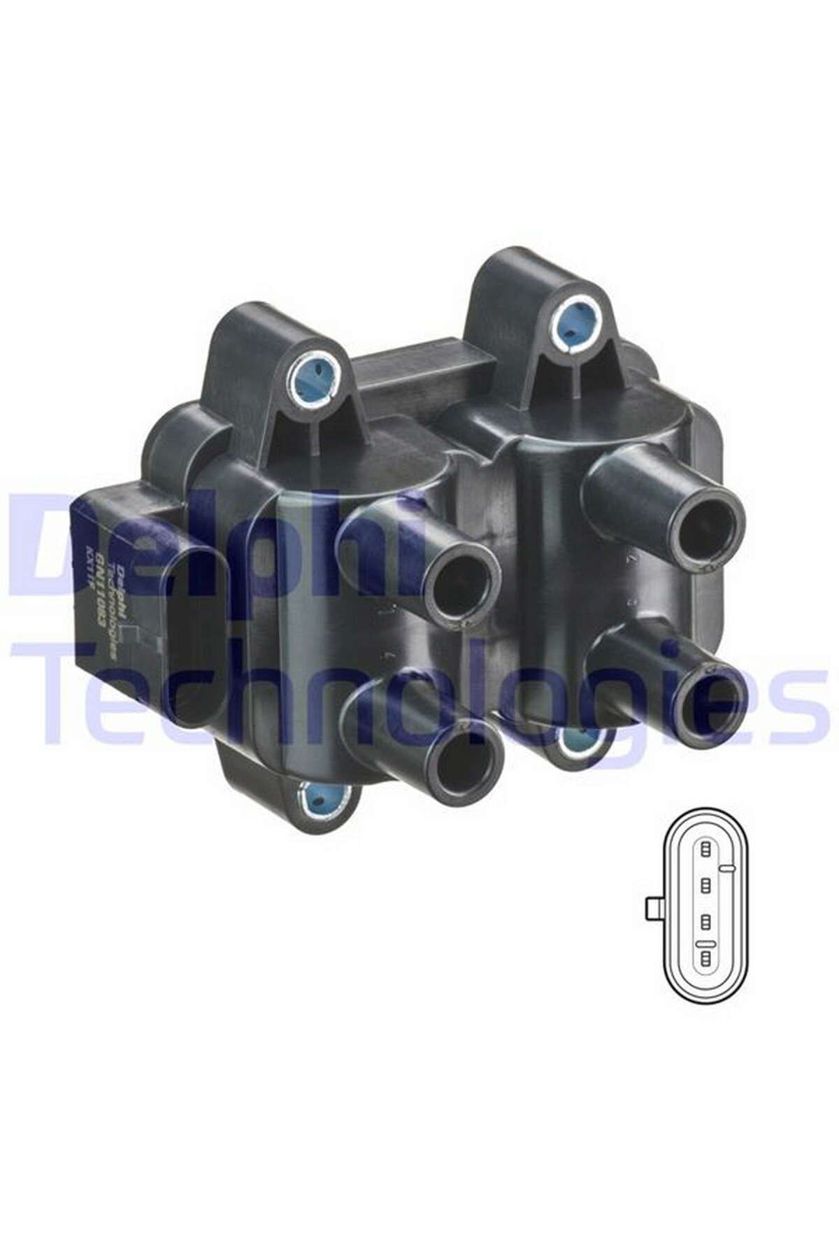 DELPHİ-Ignition Coil Double Kangoo- Clio I-Ii-Ii 1.2 -1.6 - Megan I 1.4- 1.6-Scenic-Twng-Logan K7J Almla 1