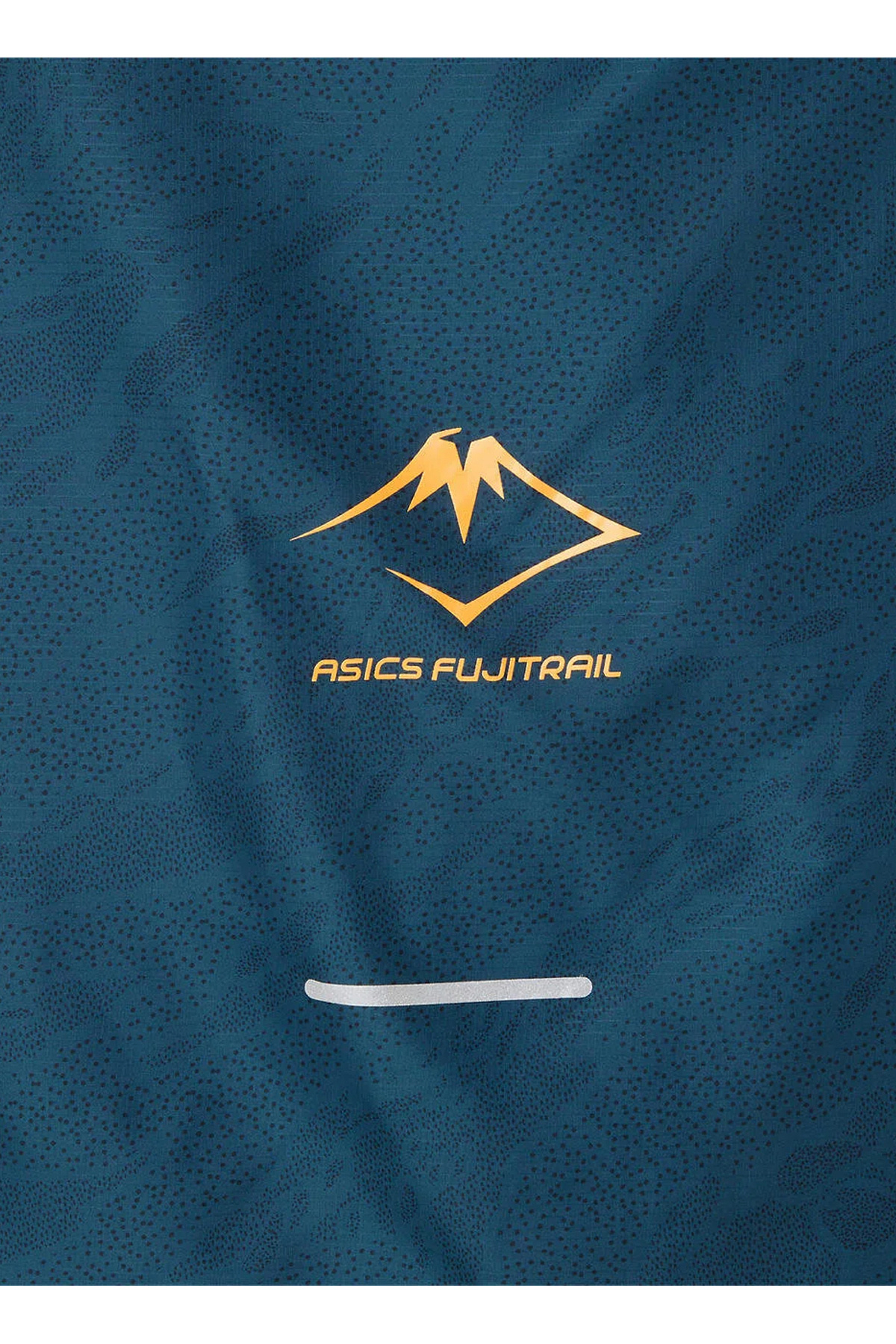 Asics 2011C991-800FUJITRAIL PACKABLE WIND Turuncu Erkek Kapüşon Yaka Regular Fit Desenli Rüzgarlık görsel 3