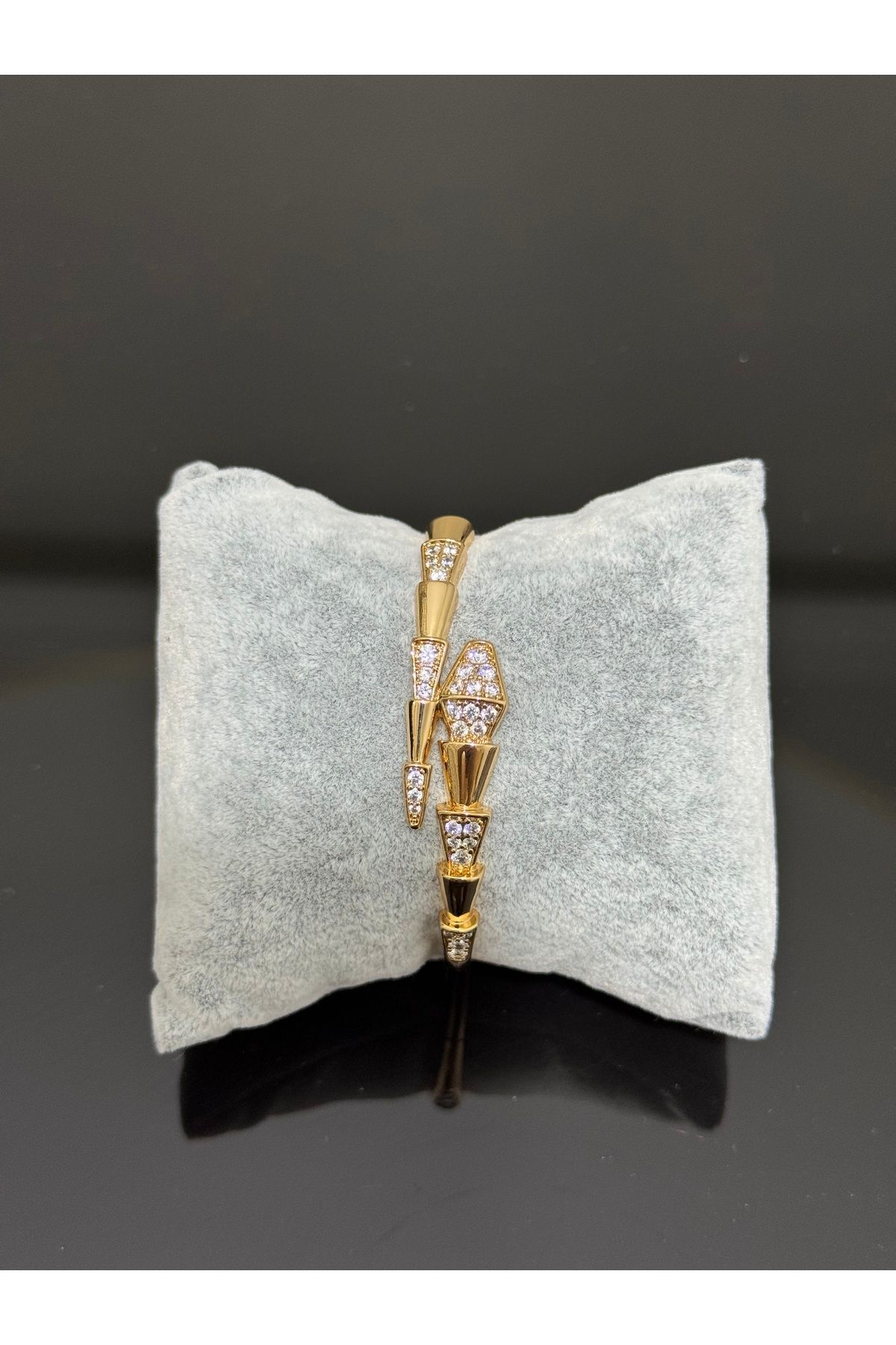 XUPING JEWELRY 316L zirkon taşlı kelepçeli çelik bilezik paslanmaz kararmaz