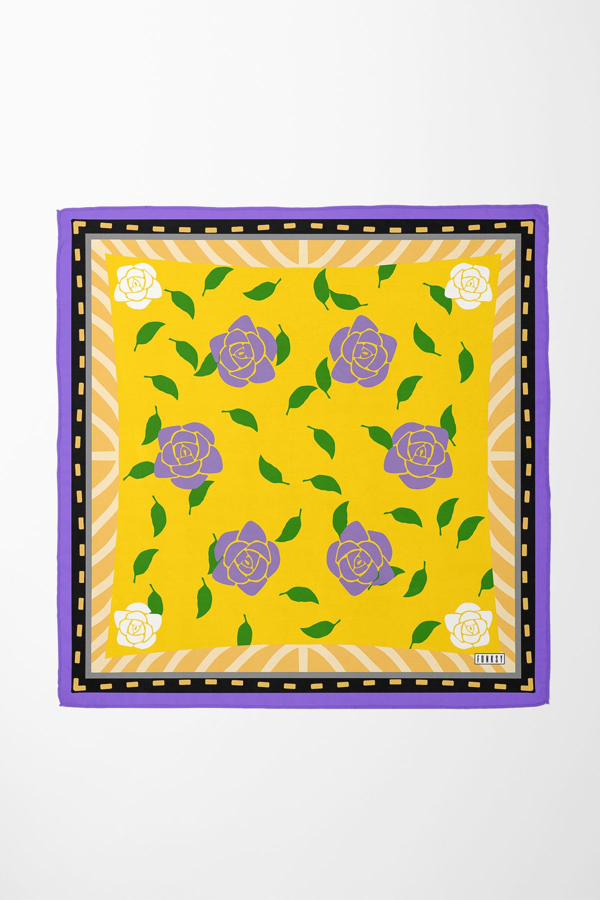 Sozakko Happy Roses Twill Kadın Saç & Boyun Aksesuarı – Bandana ve Fular