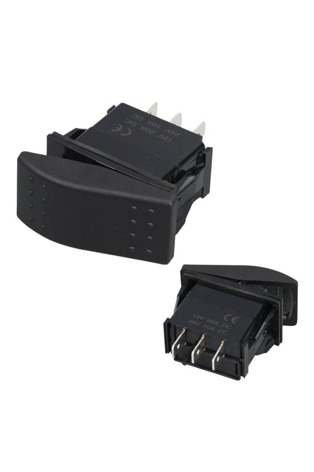 feifei Powermaster Sembolsüz Işıksız Yaylı 3 Pinli On-Off-On 12-24V Marin Switch