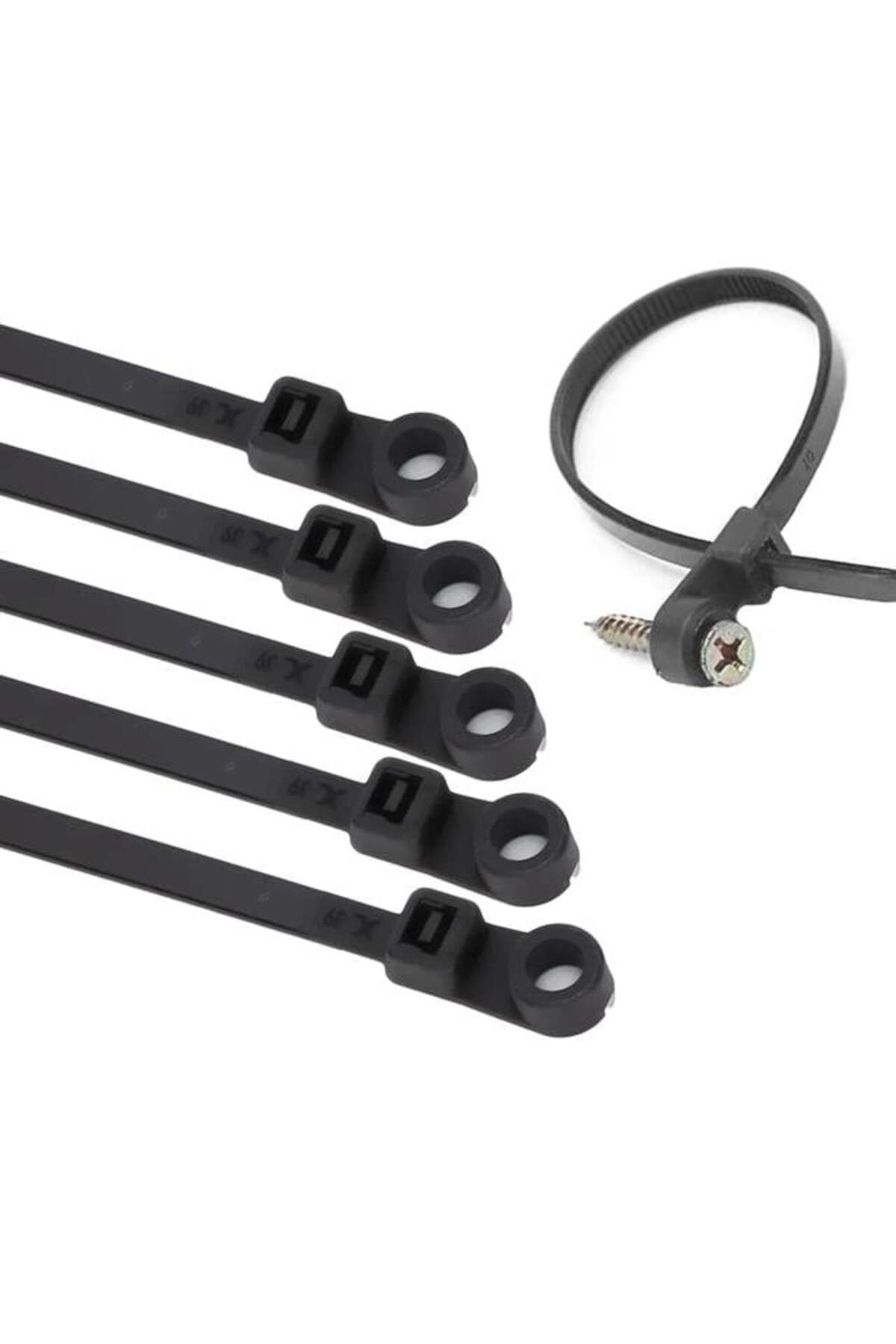 feifei Pm-26326 Vida Delikli Kablo Bağı Plastik Kelepçe 100lü Paket Siyah 2.5x100mm