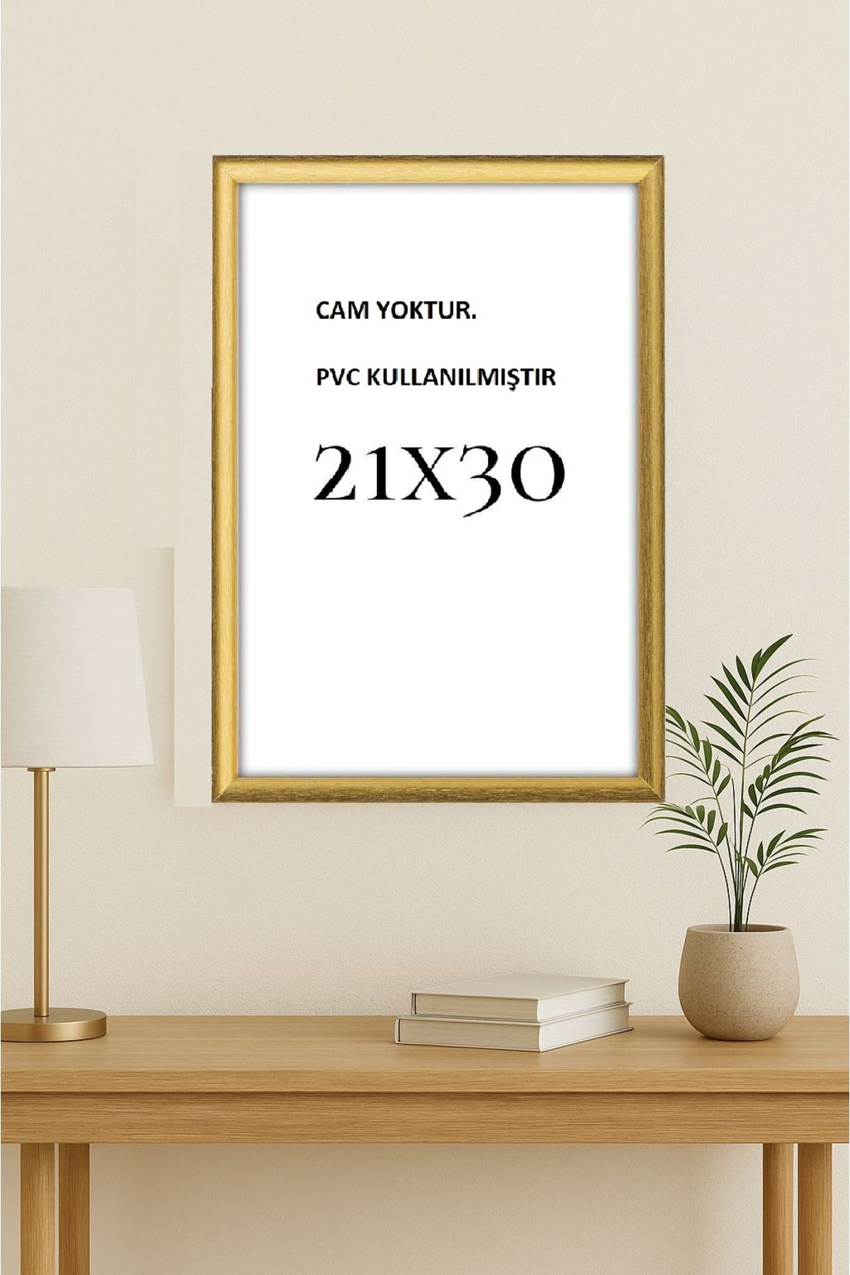 asel sanat A4 ÇERÇEVE - Belge Serfitika Vergi Levhası Çerçevesi PCV CAMLI GOLD