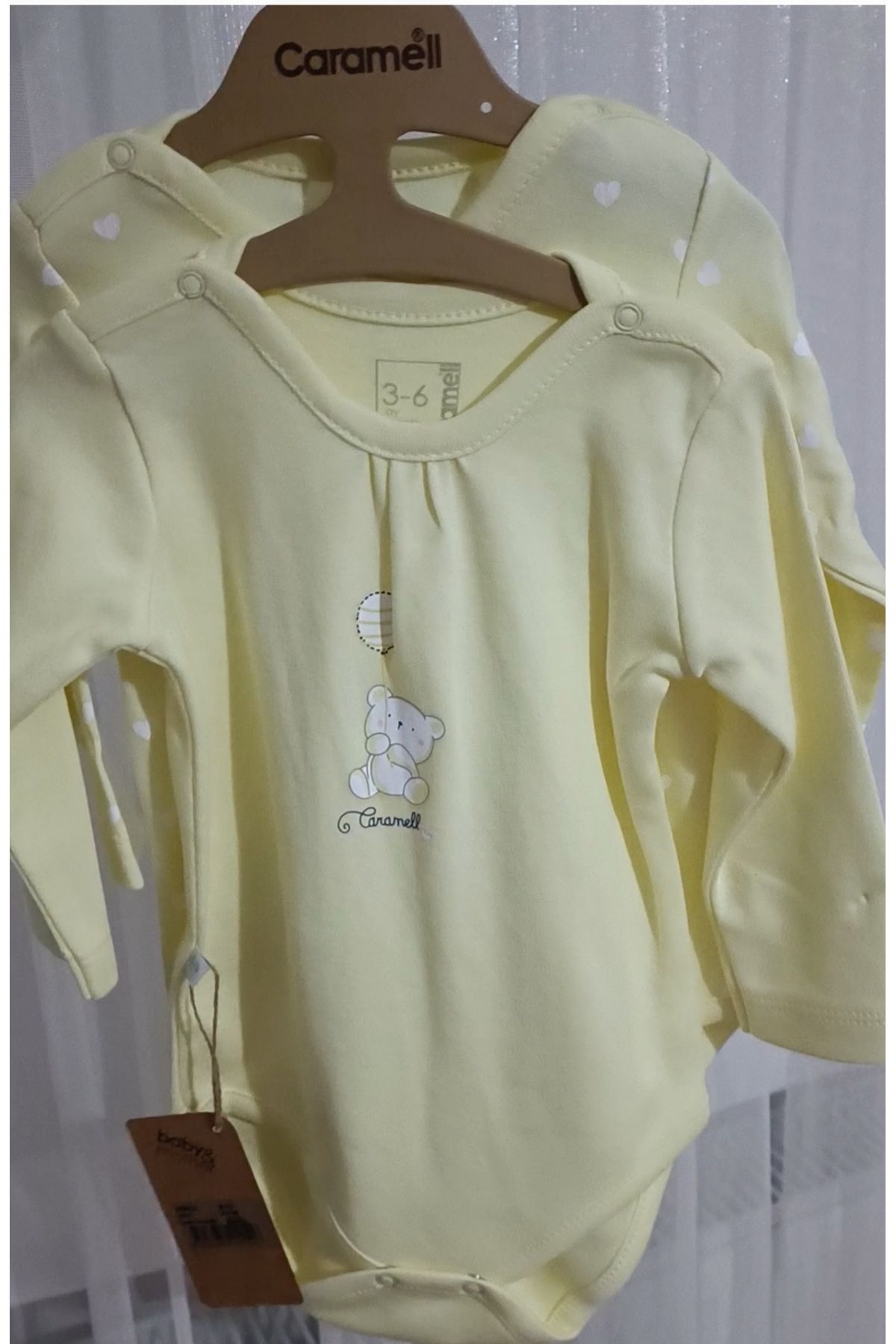 karamel UNISEX BEBEK UZUN KOLLU BODY