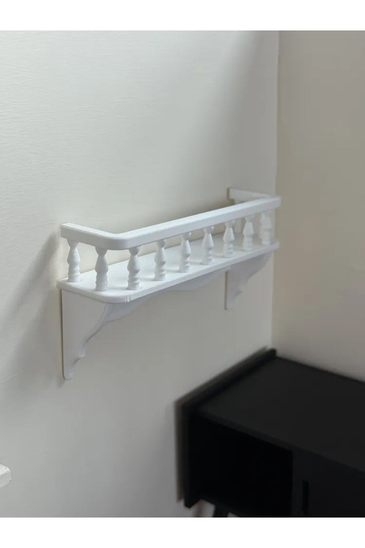 CharmFancy 1/12 Ölçek Balkon Duvar Rafı Minyatür Diorama Eşya Aksesuar Maket