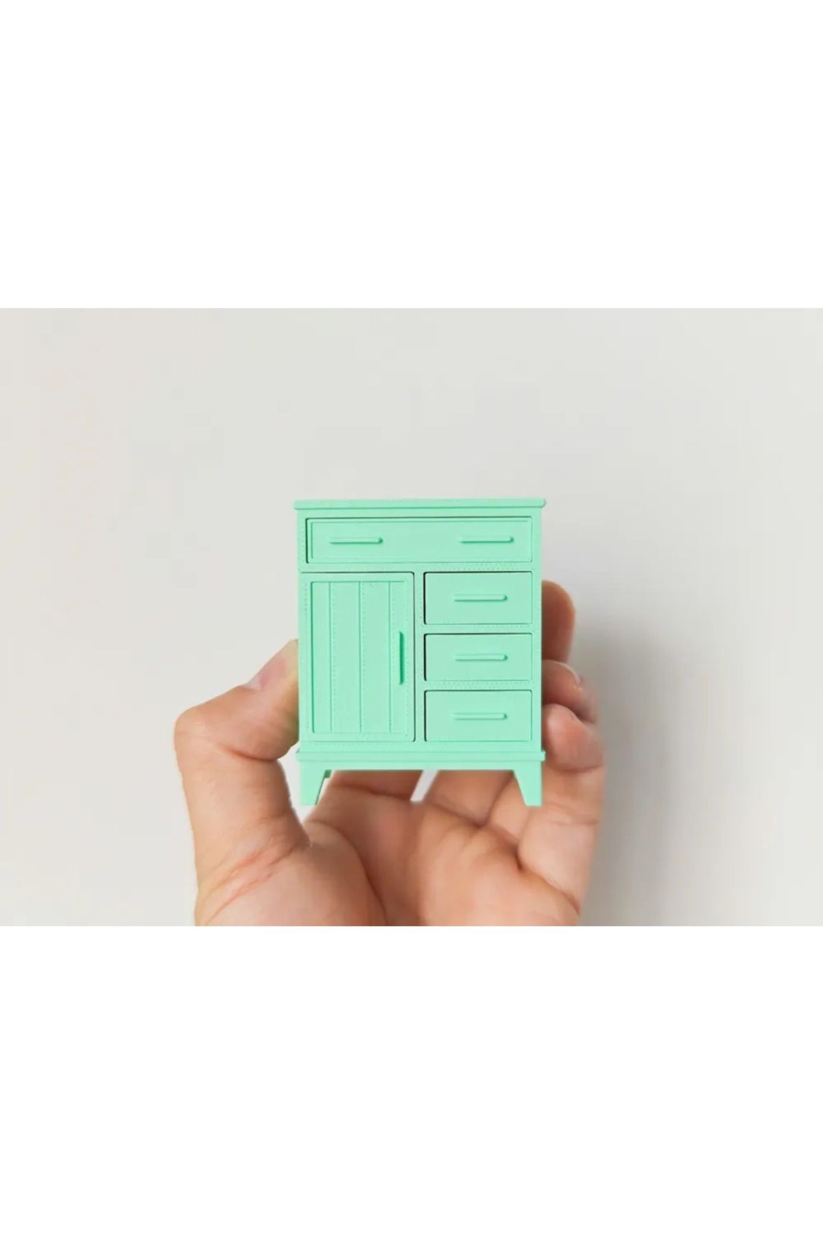 CharmFancy 1/12 Ölçek Renkli Depolama Dolabı Minyatür Diorama Eşya Aksesuar Maket
